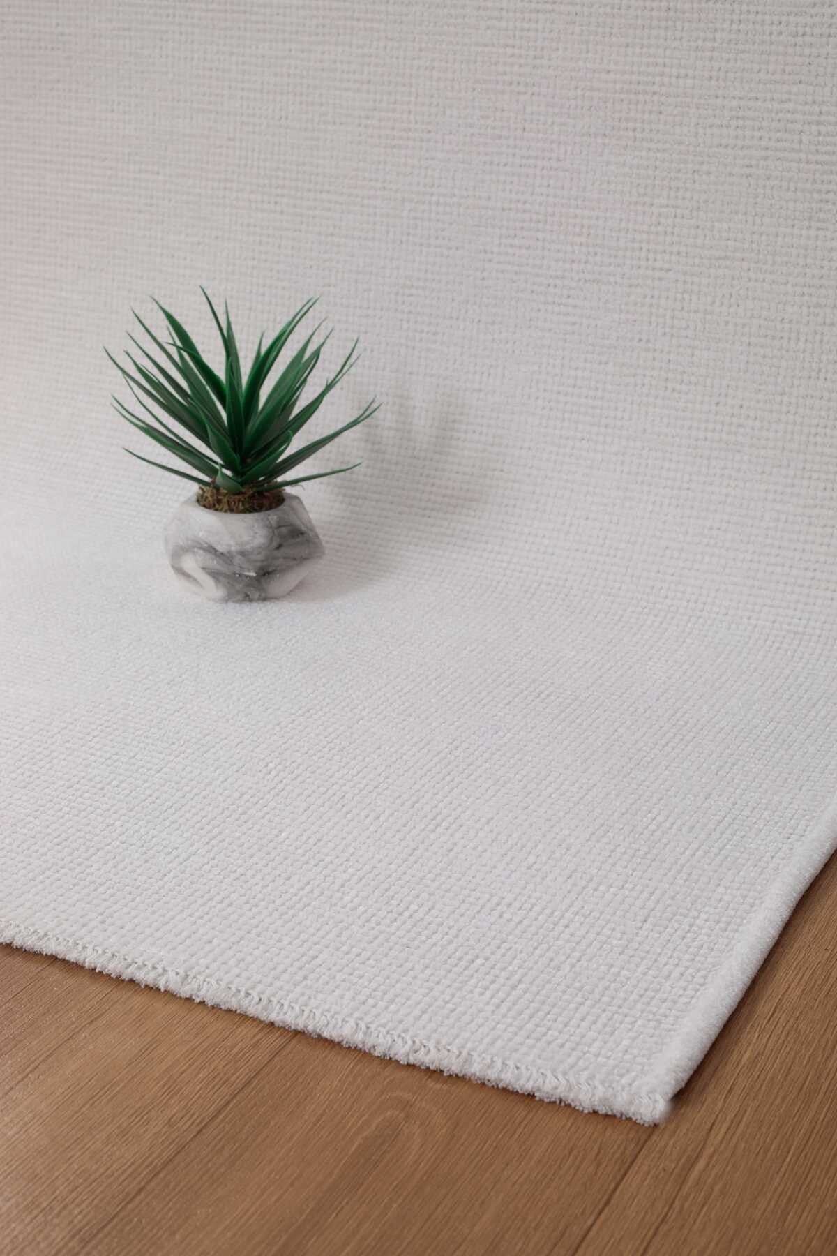 Premium Kalite Kaymaz Tabanlı Vera Doğal Yıkanabilir Kilim Oturma Odası Balkon Bahçe Mutfak Kemik