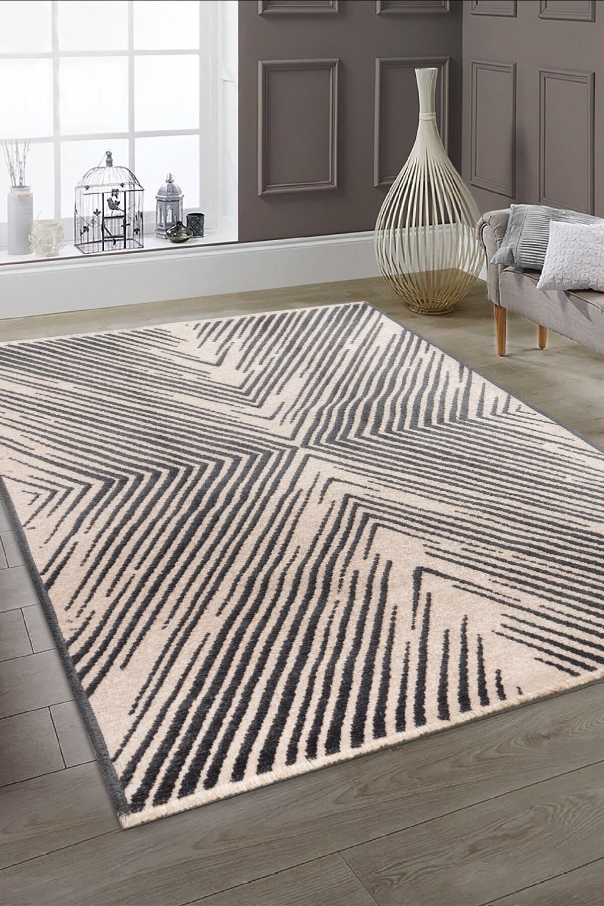 Vance Vl Yıkanabilir Kaydırmaz Çift Taraf Pamuk Dokuma Premium Kalite Kilim
