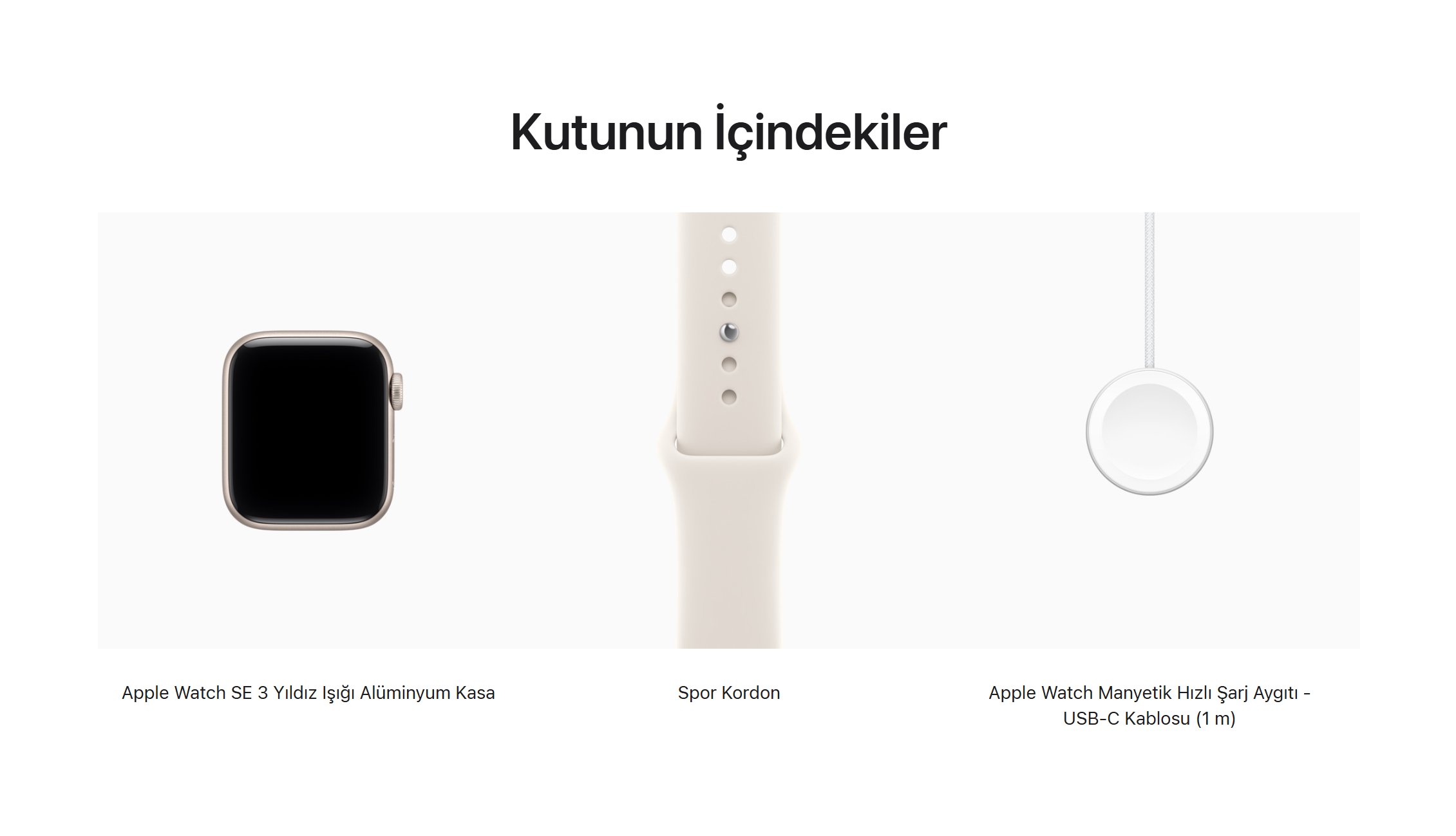 Apple Watch SE 3 Yıldız Işığı 40 cm Alüminyum Kasa