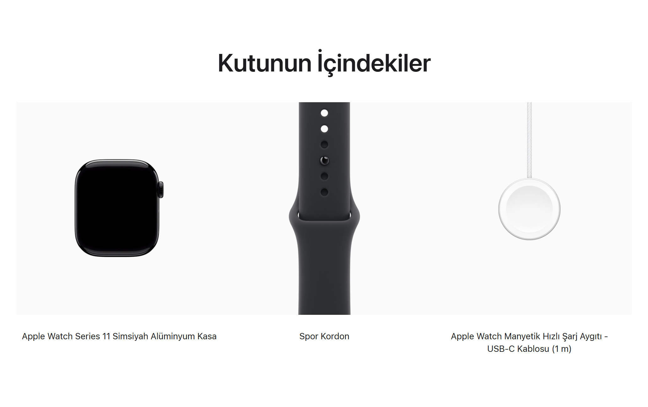 Apple Watch Series 11 Simsiyah 42 cm Alüminyum Kasa