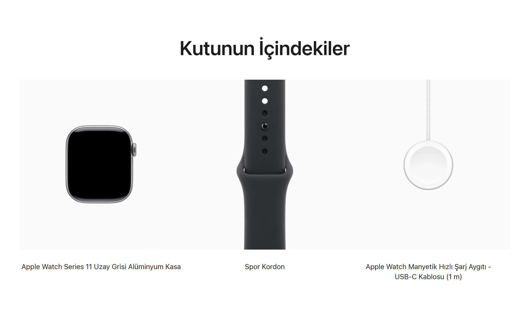 Apple Watch Series 11 Uzay Grisi 42 cm Alüminyum Kasa