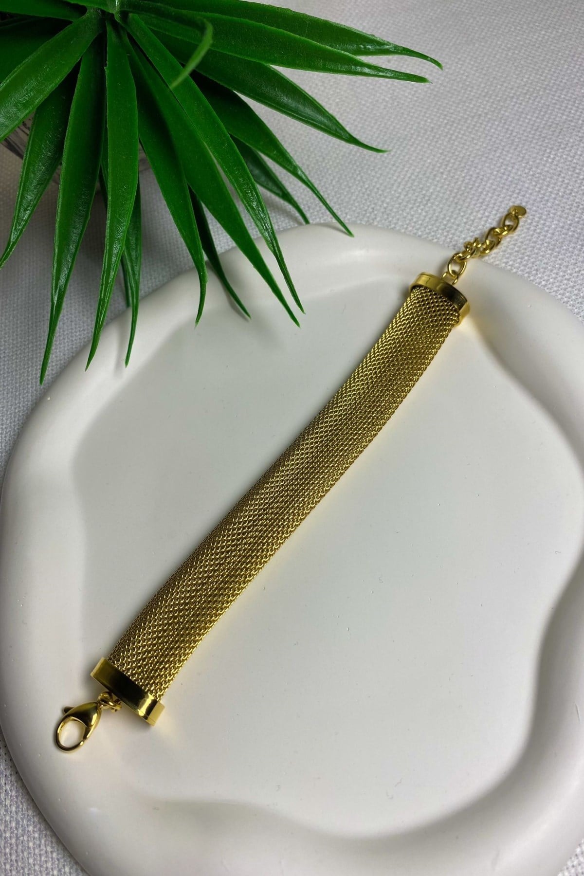 Kadın Çelik Bileklik Kalın 2 cm Kobra Zincir Bileklik