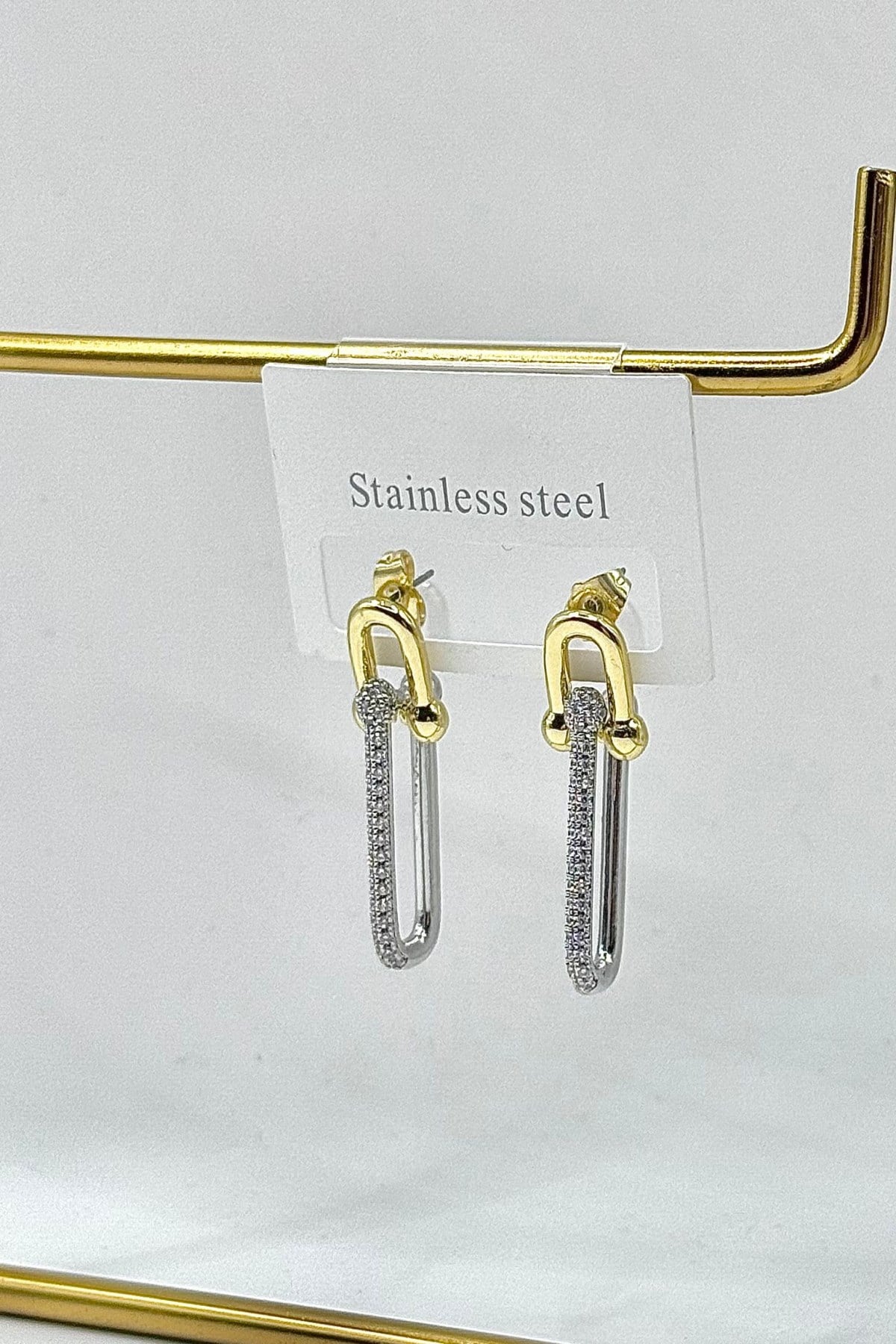 Kadın Çelik Küpe Yüksek Kalite Luxury Marka Küpe 