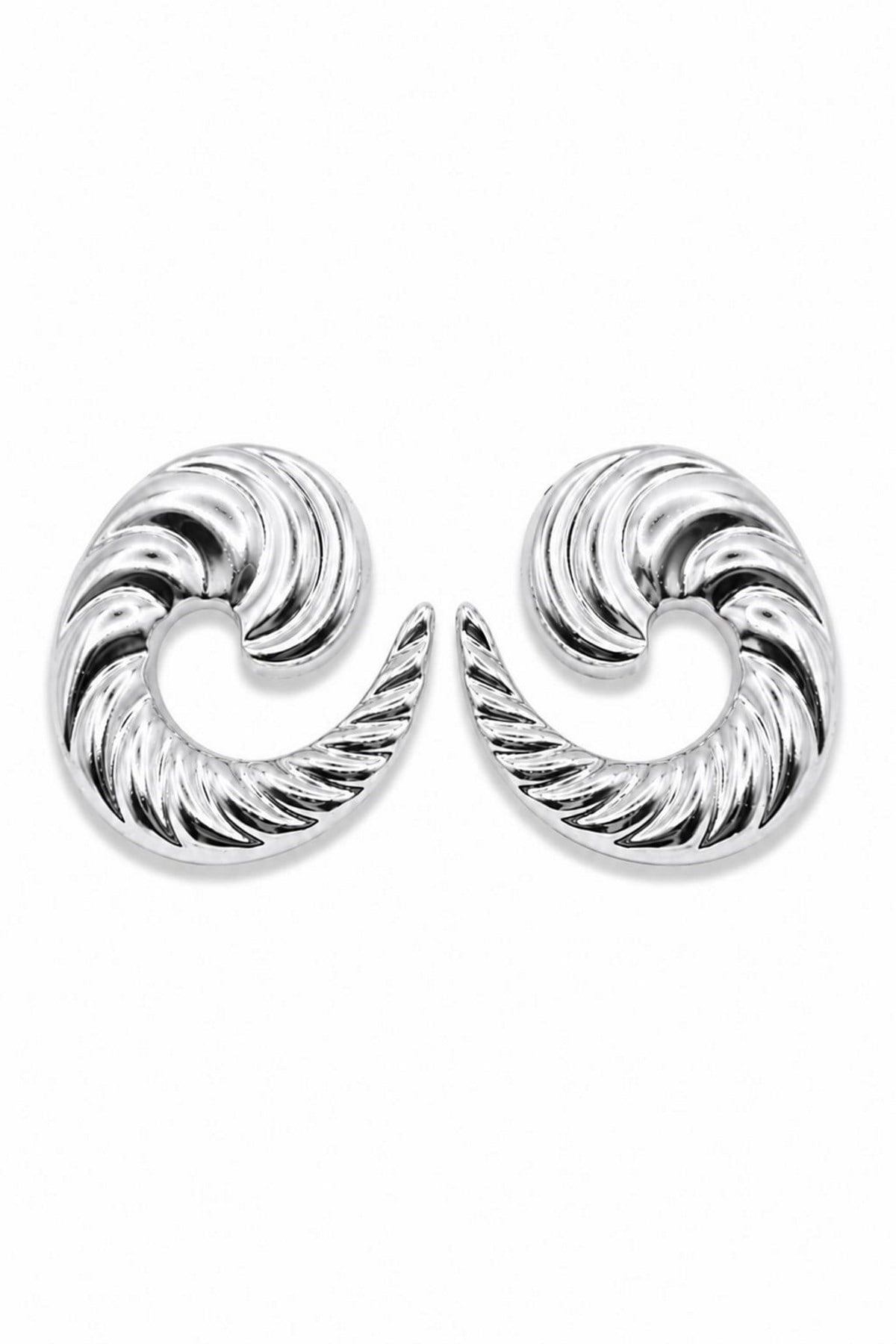 Kadın Küpe Swirling 3cm Küpe 