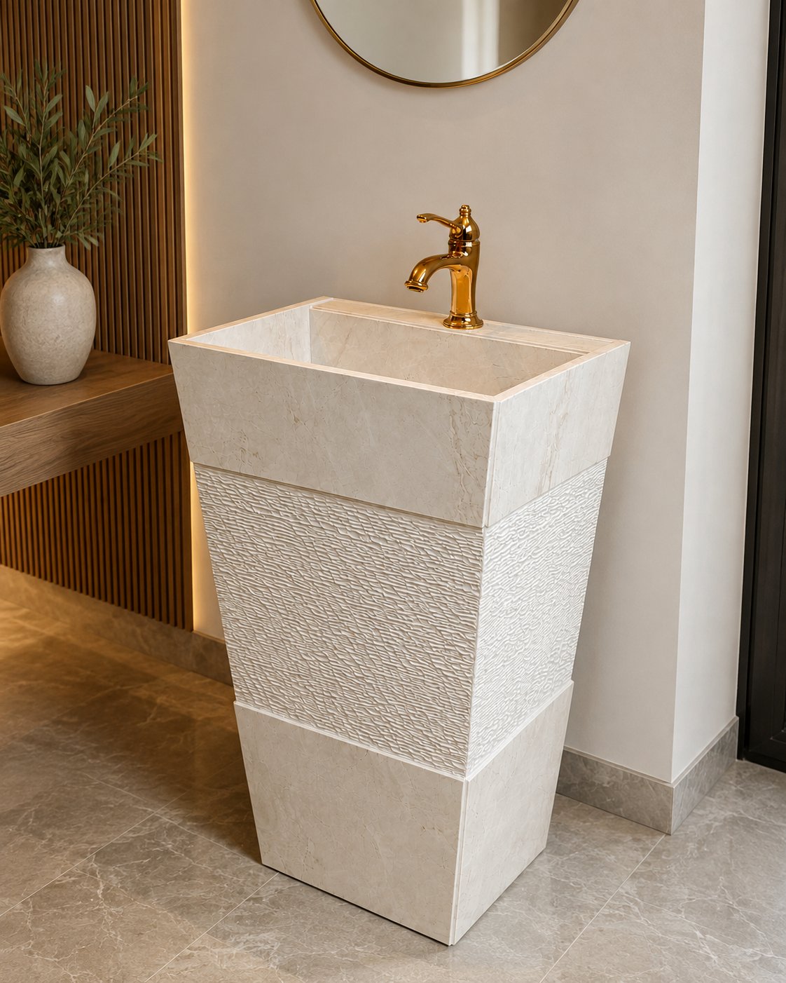 Lunara – Doğal Taş Freestanding Lavabo