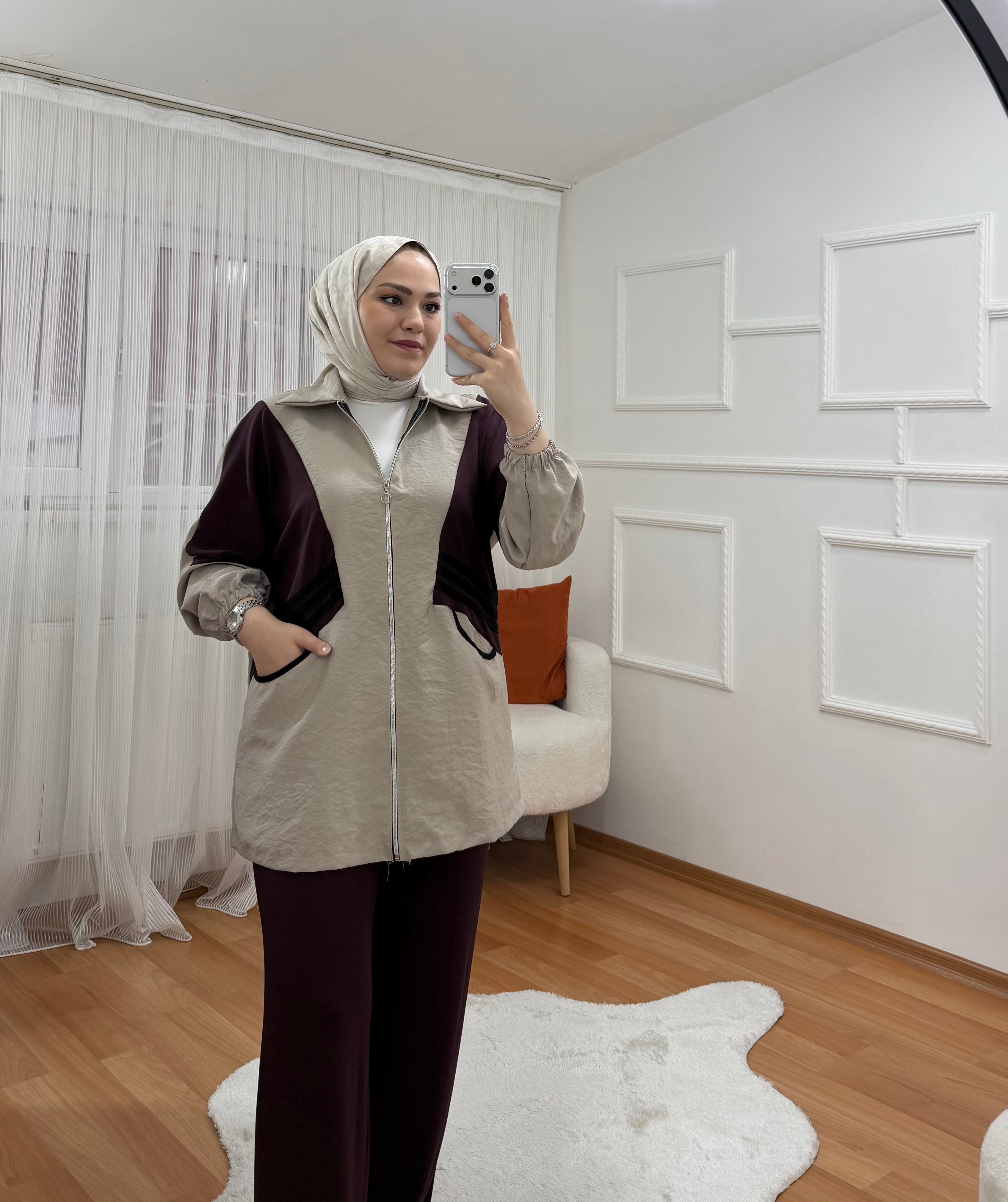 Ayşim Takım Bej Mürdüm 1063 