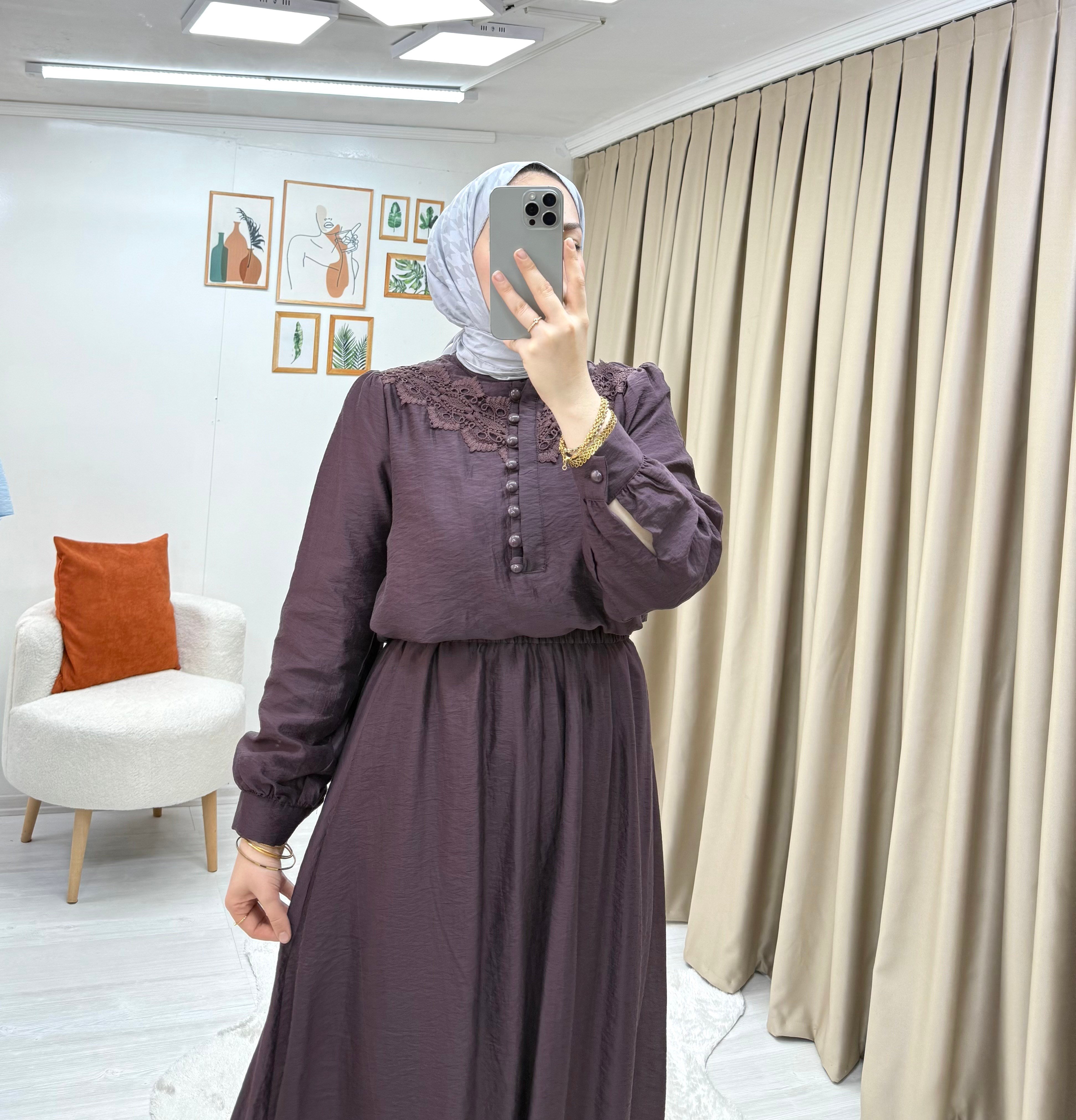 Sofia Dantel Takım Mürdüm 0018 