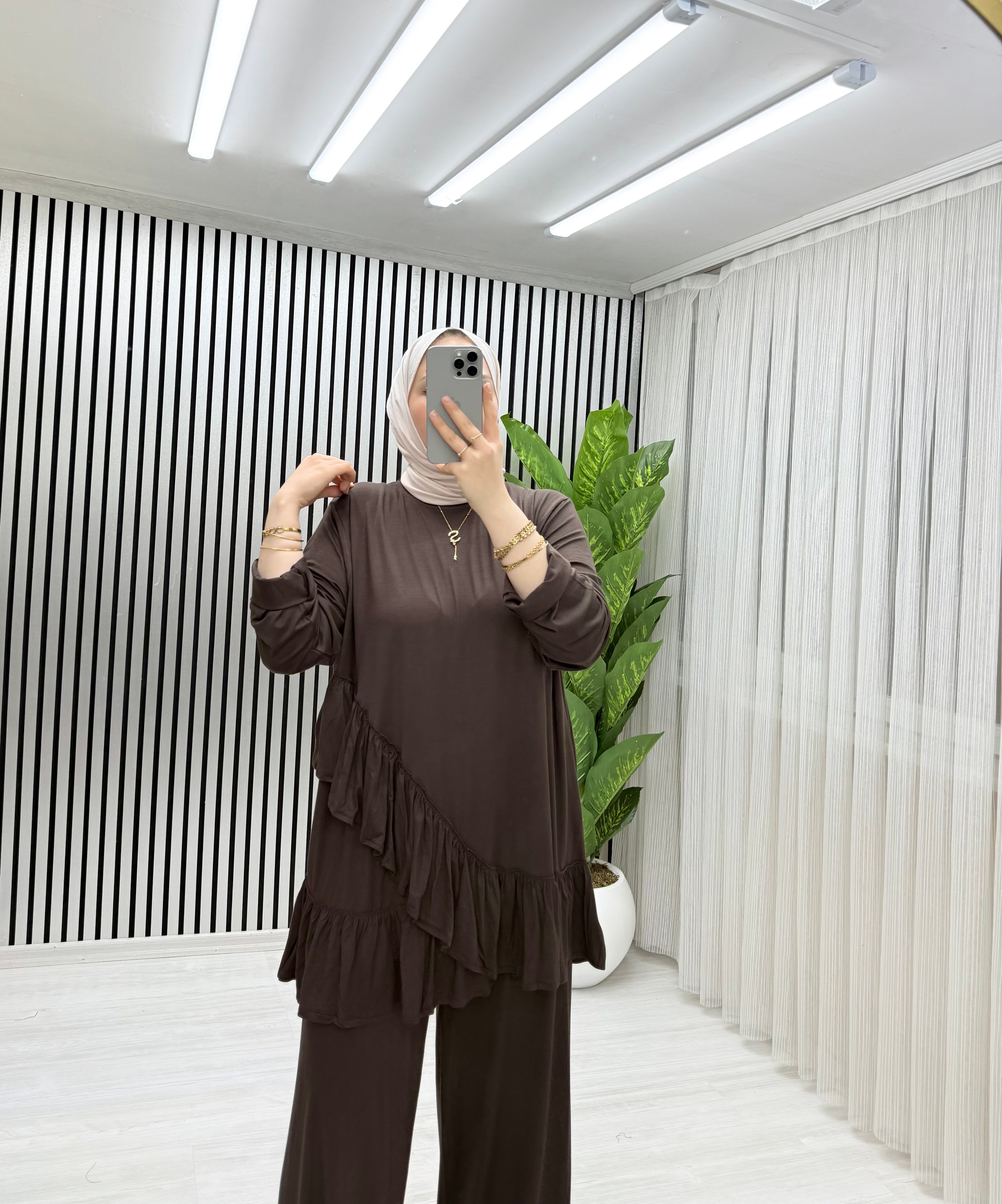 ASİMETRİK TAKIM KAHVE 0029 
