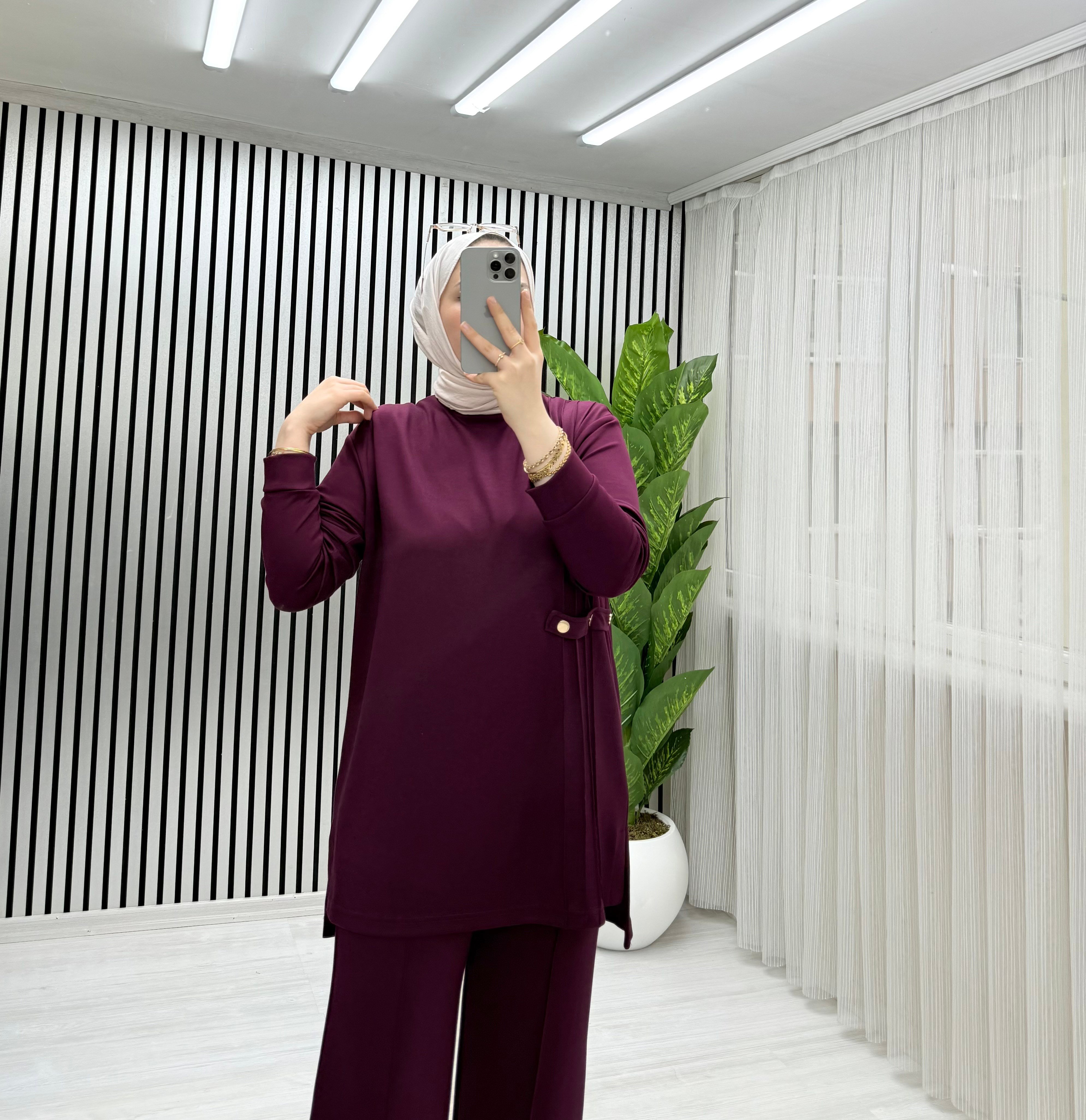 LİO YANDAN ÇITLI TAKIM BORDO 0030 