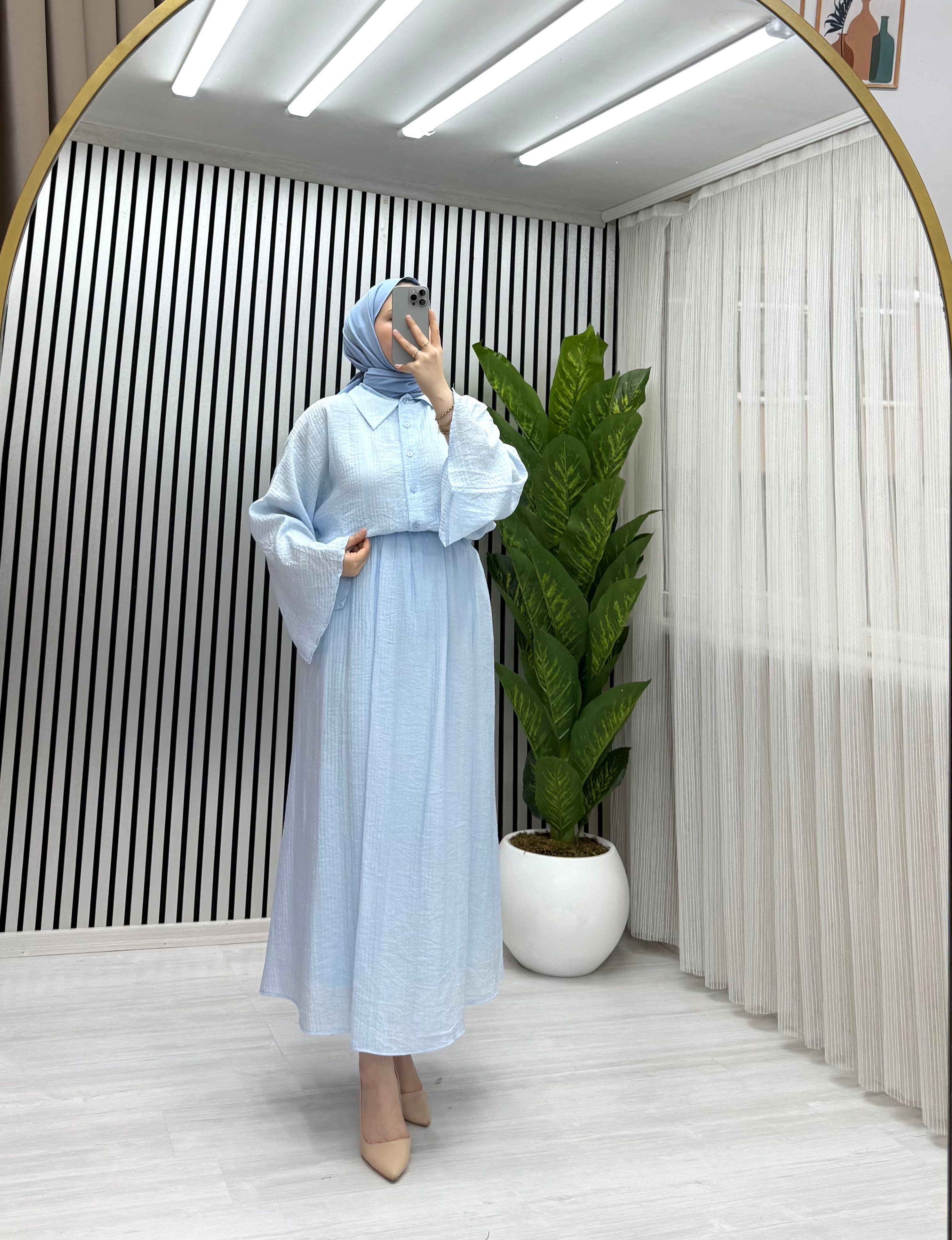 NORA ETEKLİ TAKIM MAVİ 0035 