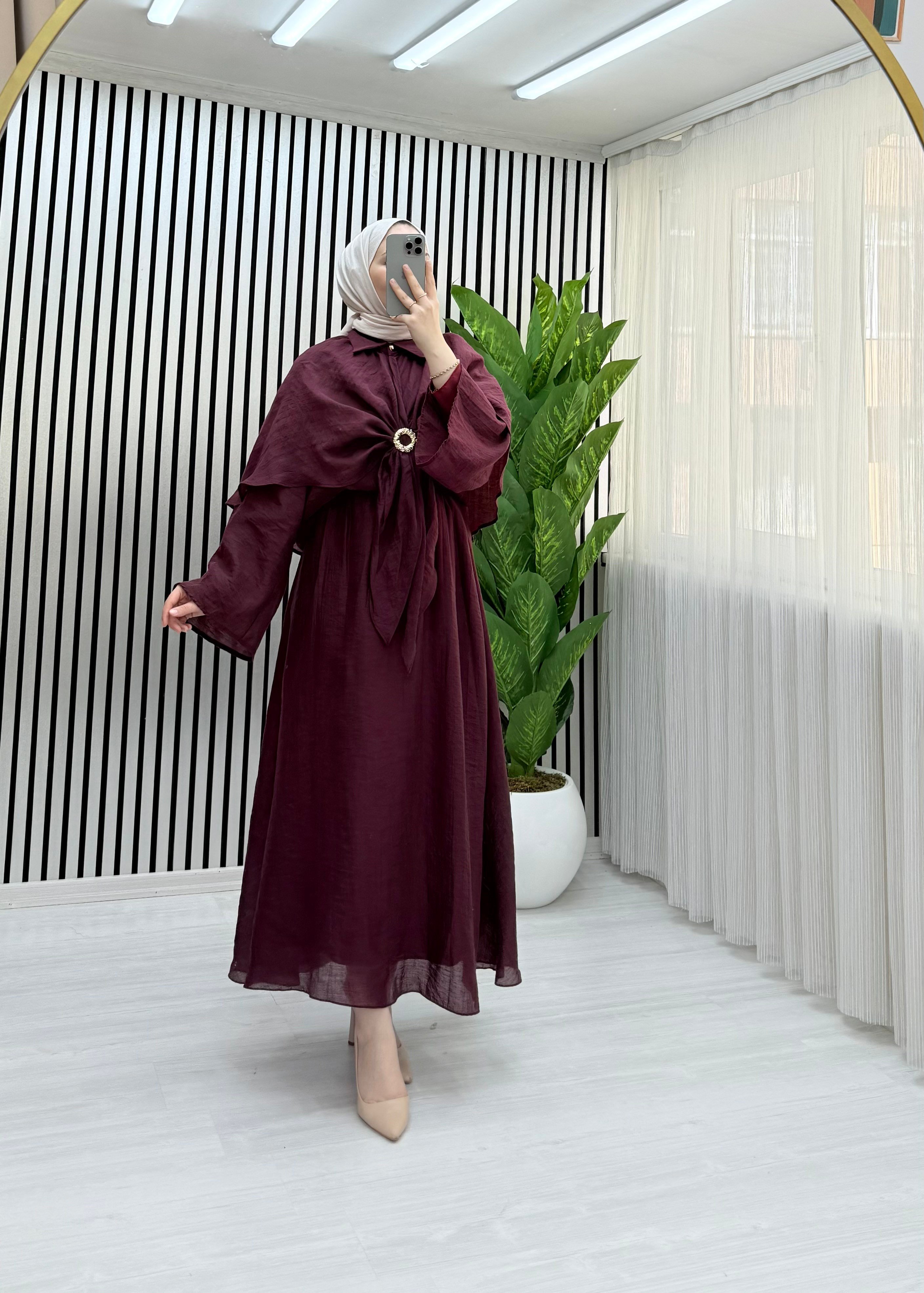 PELERİN ETEK TAKIM MÜRDÜM 0037 
