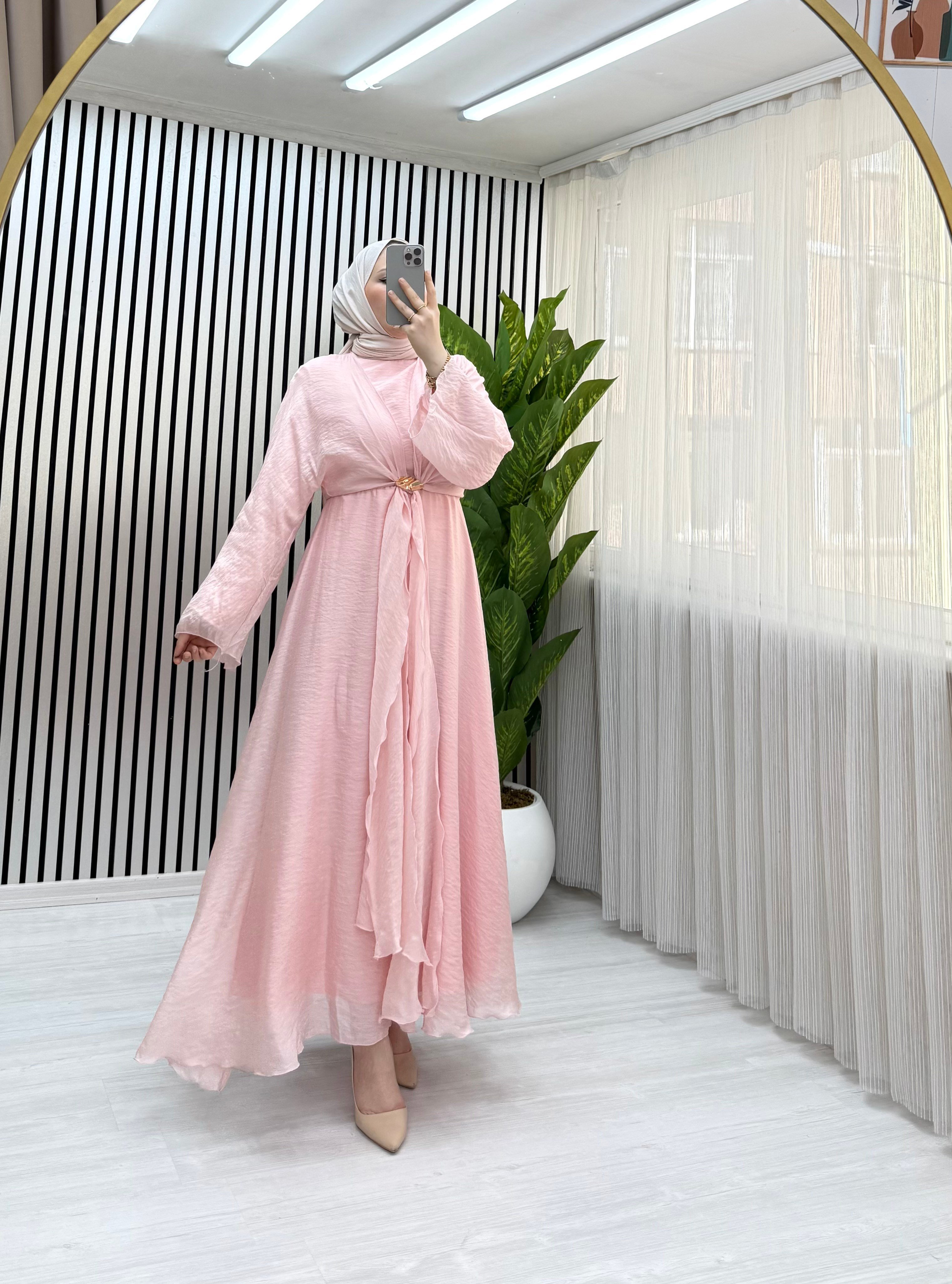 Simge Elbise Pembe 41 