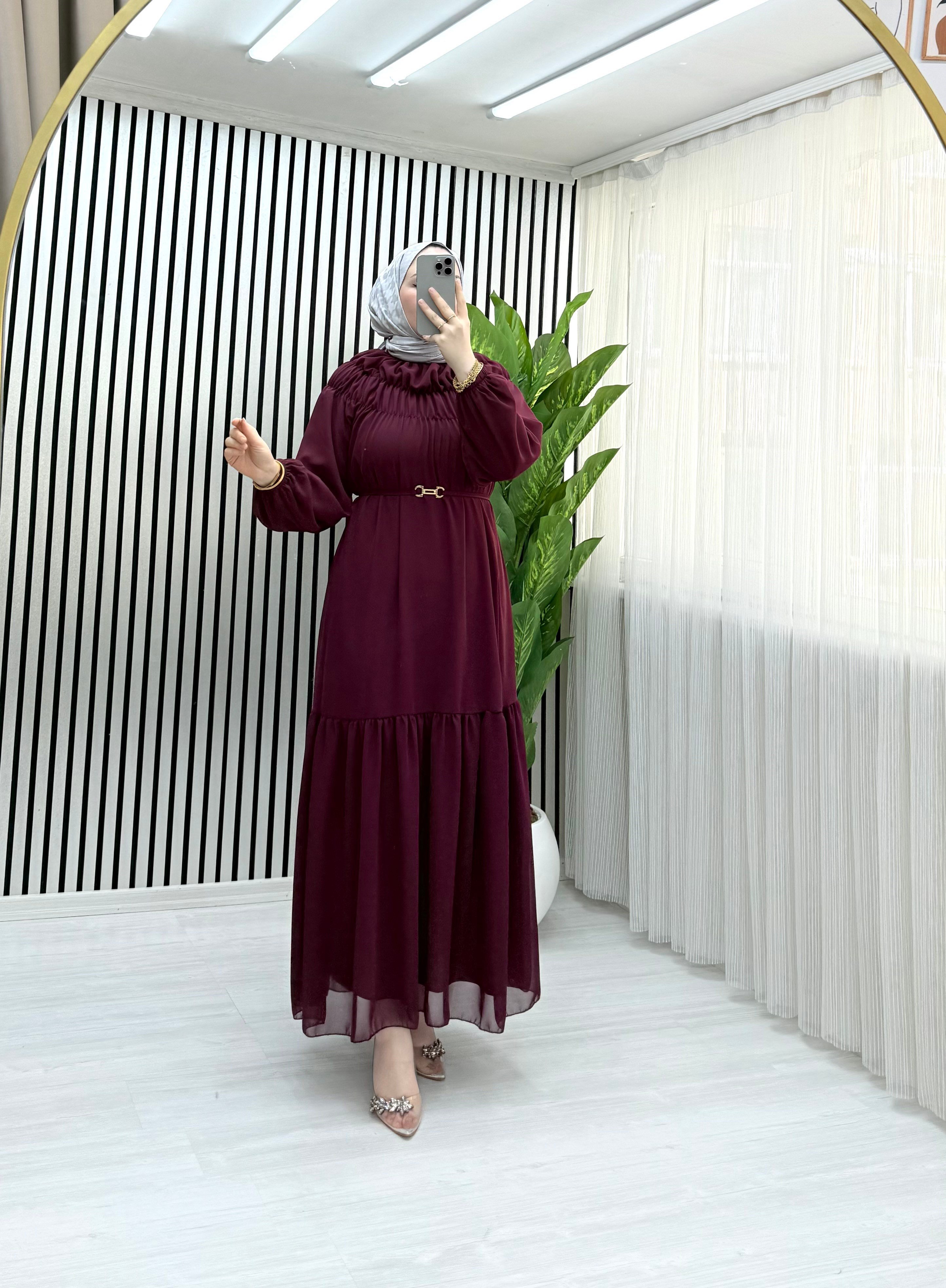 Çelebi Elbise Bordo 46 