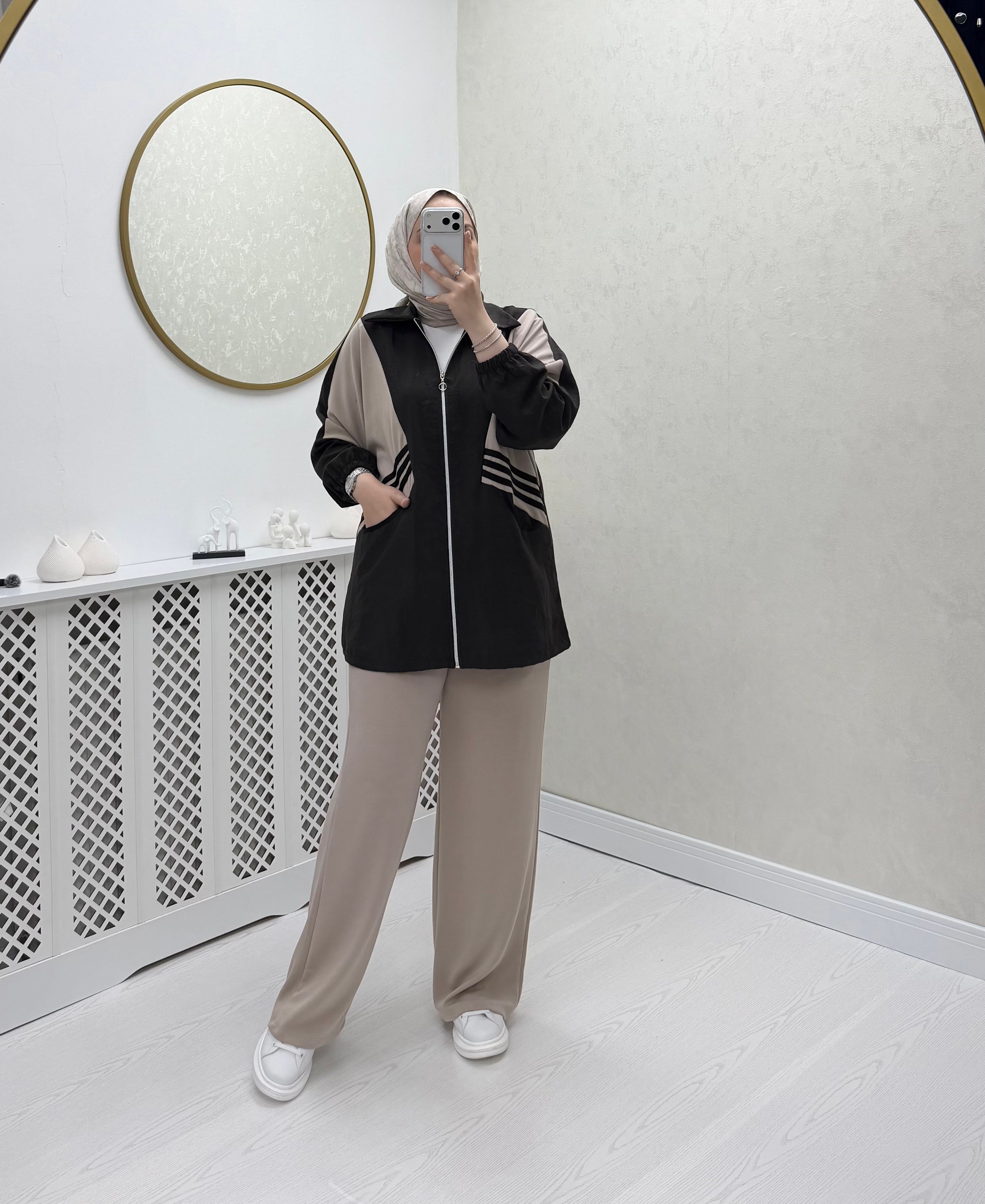 Ayşim Takım Kahve Bej 80 