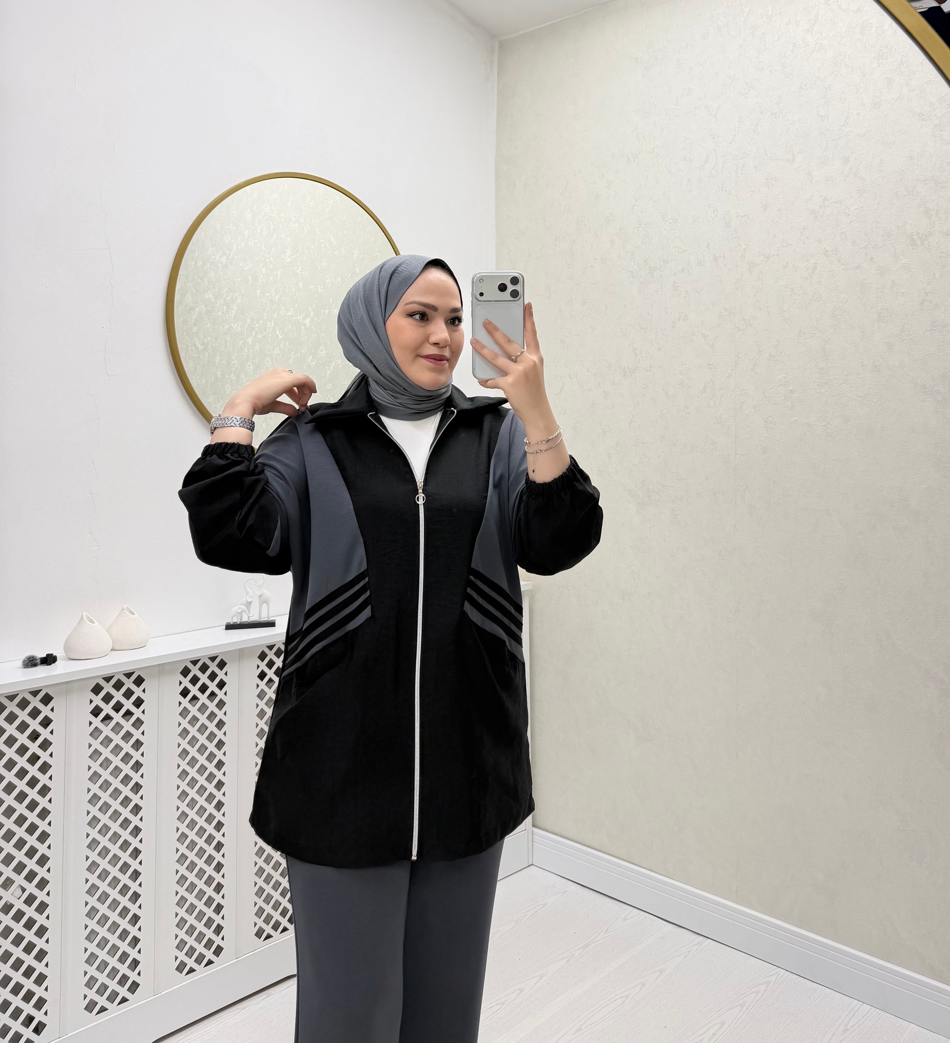 Ayşim Takım Siyah Antrasit 80 
