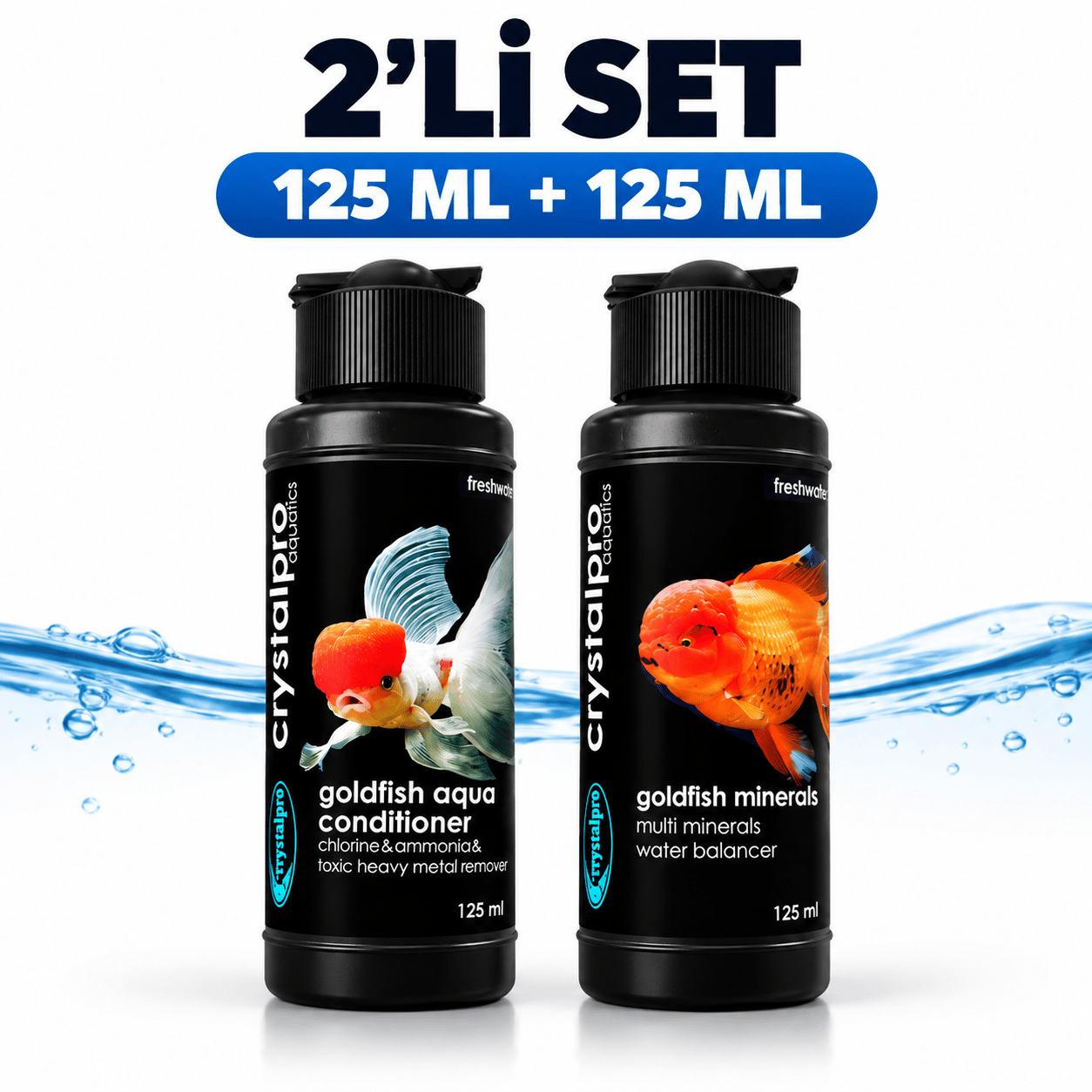 Crystalpro Goldfish Conditioner ve Minerals 2 li set  01.2029