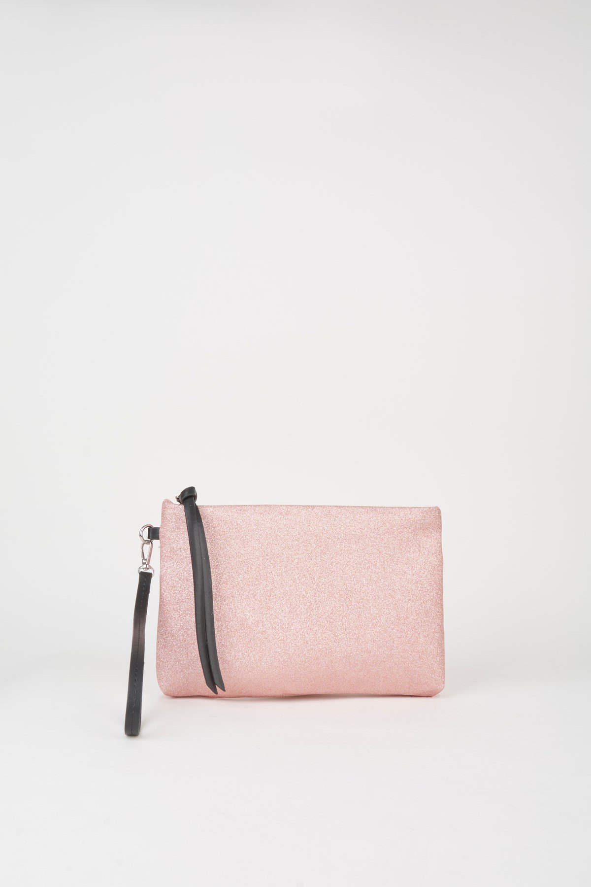 Kadın Bellis Simli Pudra Astarlı Suni Deri Bilek Askılı Portföy El Ve Clutch Çanta