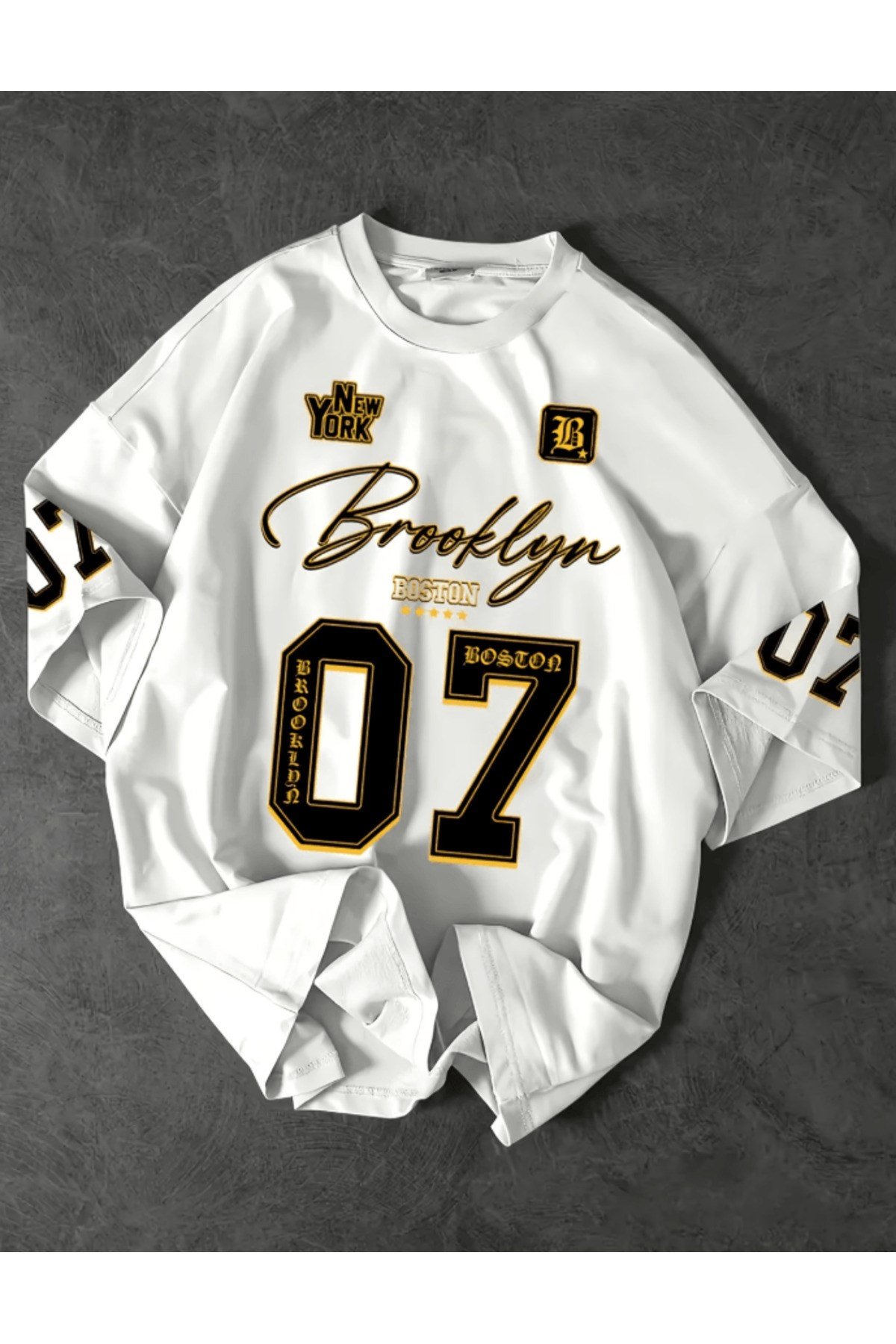 Brooklyn Baskılı Premium Oversize T-shirt