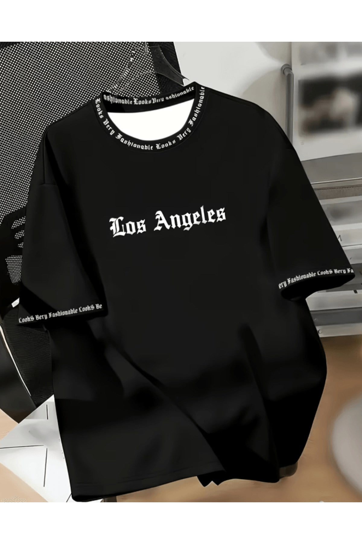 Los Angles Özel Tasarım Baskılı Premium Oversize T-shirt