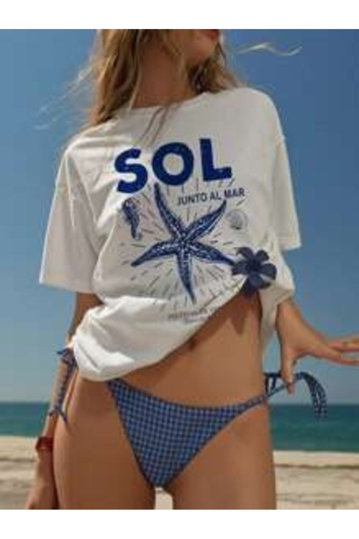 Sol Junto Almar Baskılı Premium Oversize T-shirt