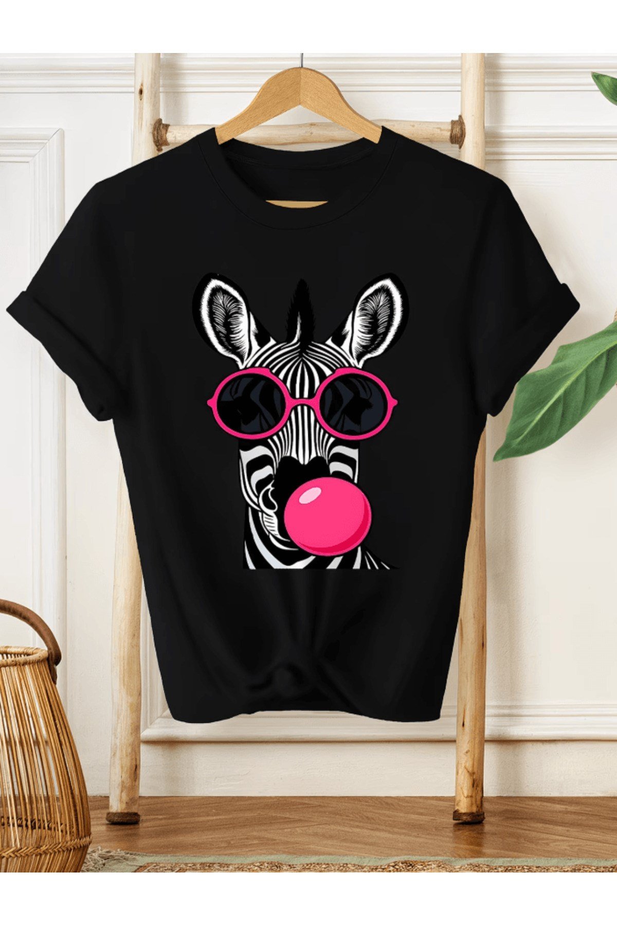 Zebra Detay Baskılı Premium Oversize T-shirt
