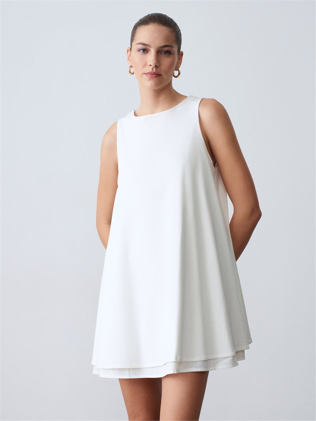 DİLVİN %100 Pamuk Mini Elbise