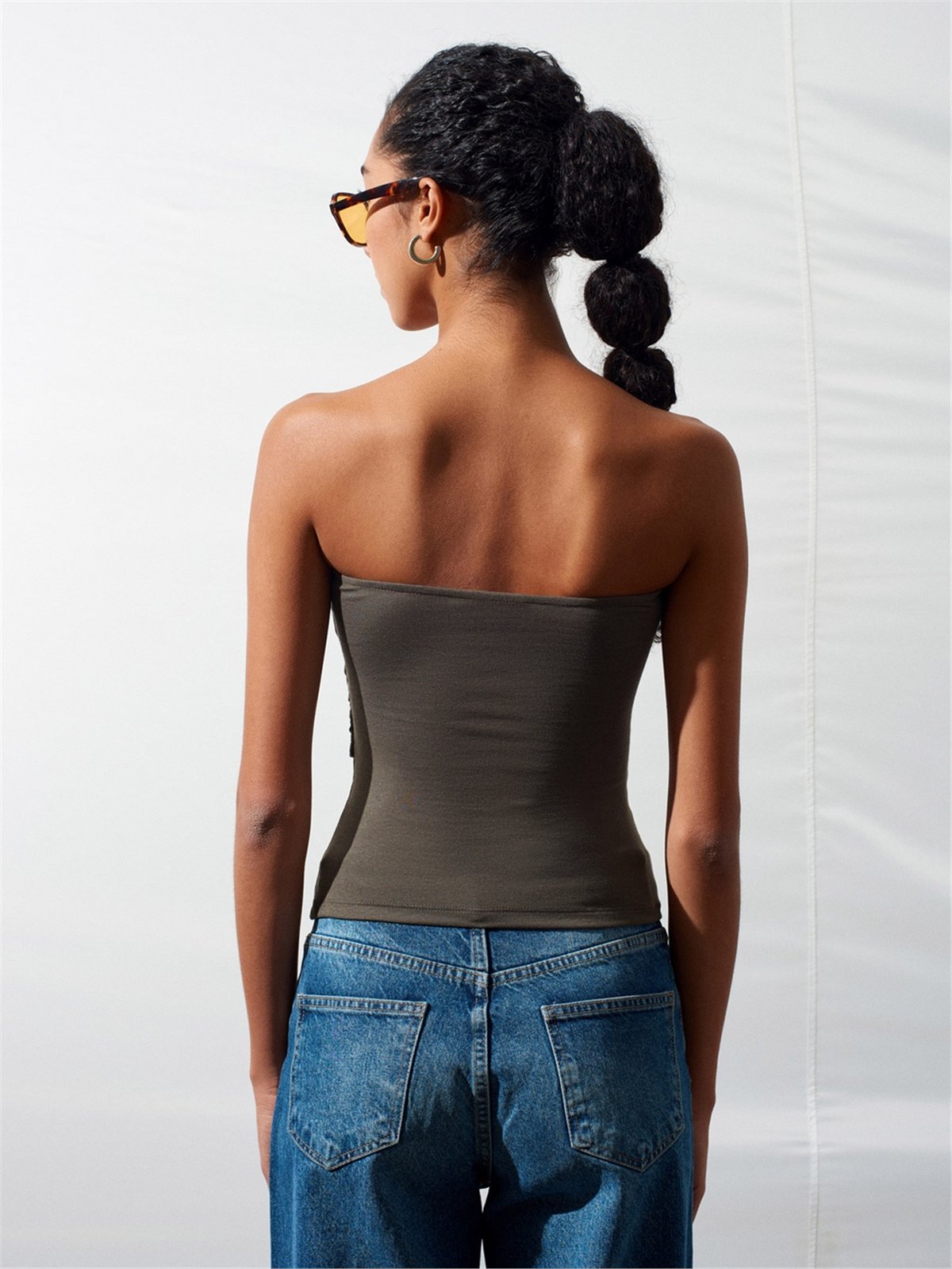DİLVİN Bağlamalı Bandeau Top