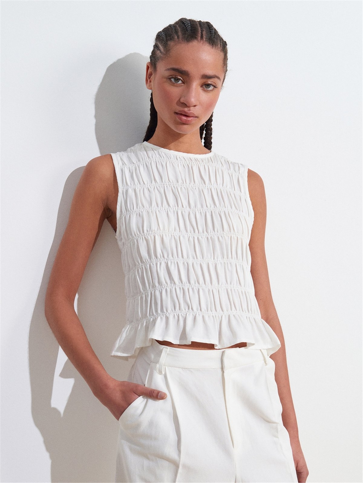DİLVİN Gipeli Crop Bluz