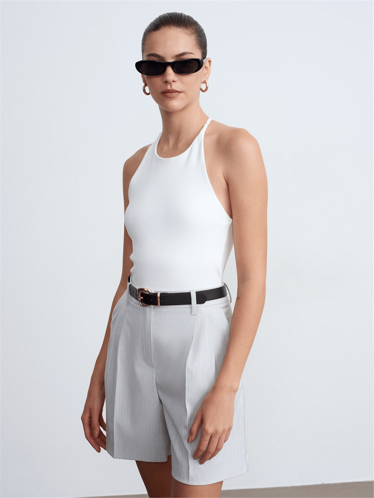 DİLVİN Halter Yaka Askılı Top