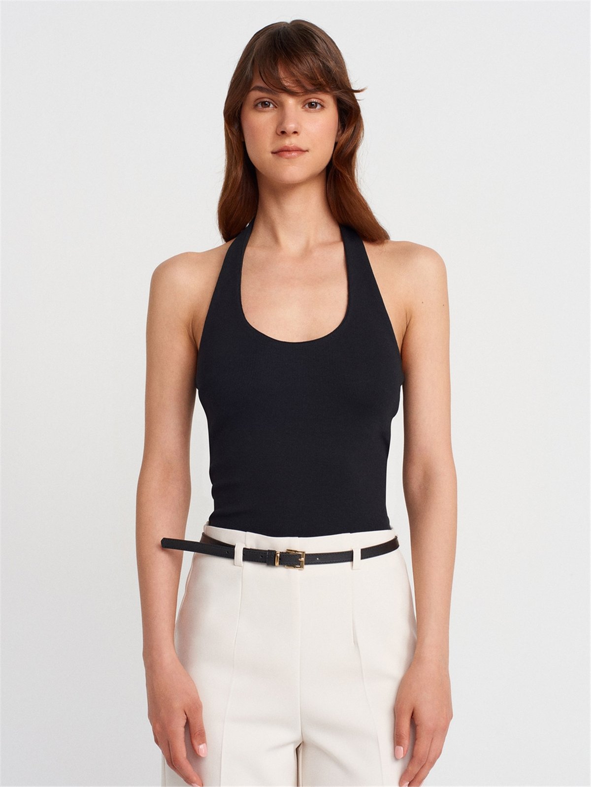 DİLVİN Halter Yaka Top