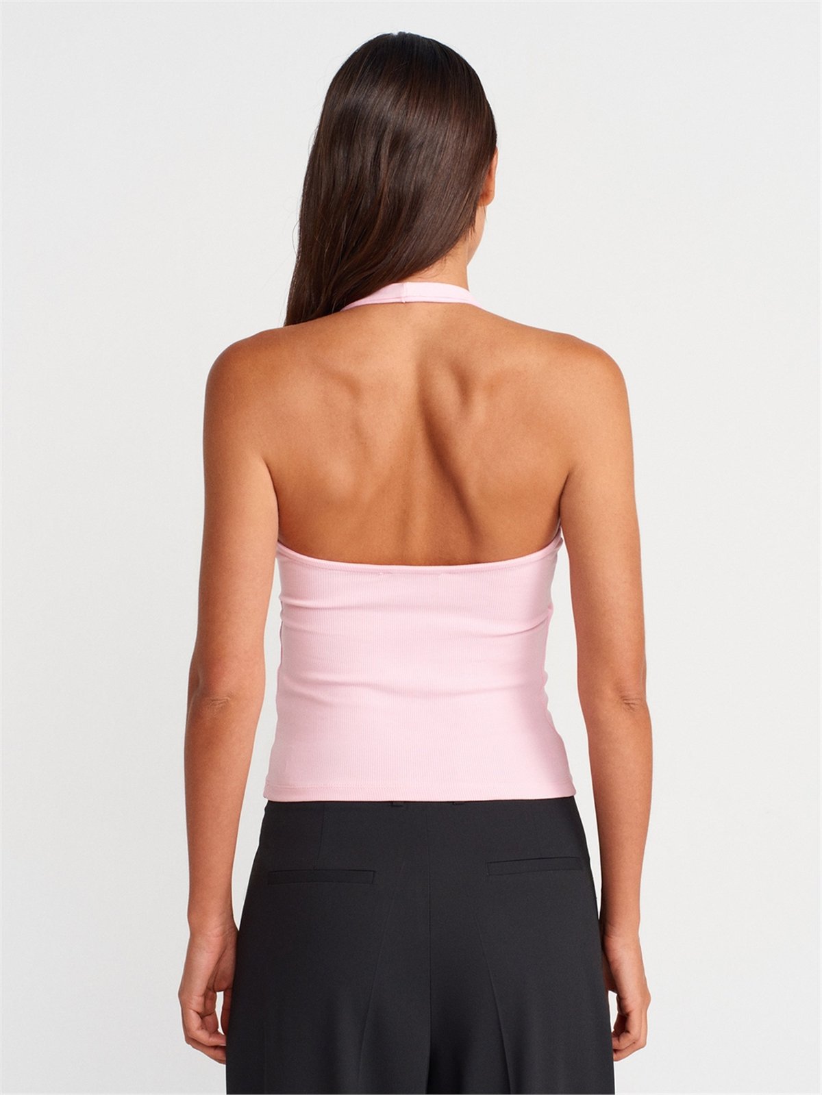 DİLVİN Halter Yaka Top
