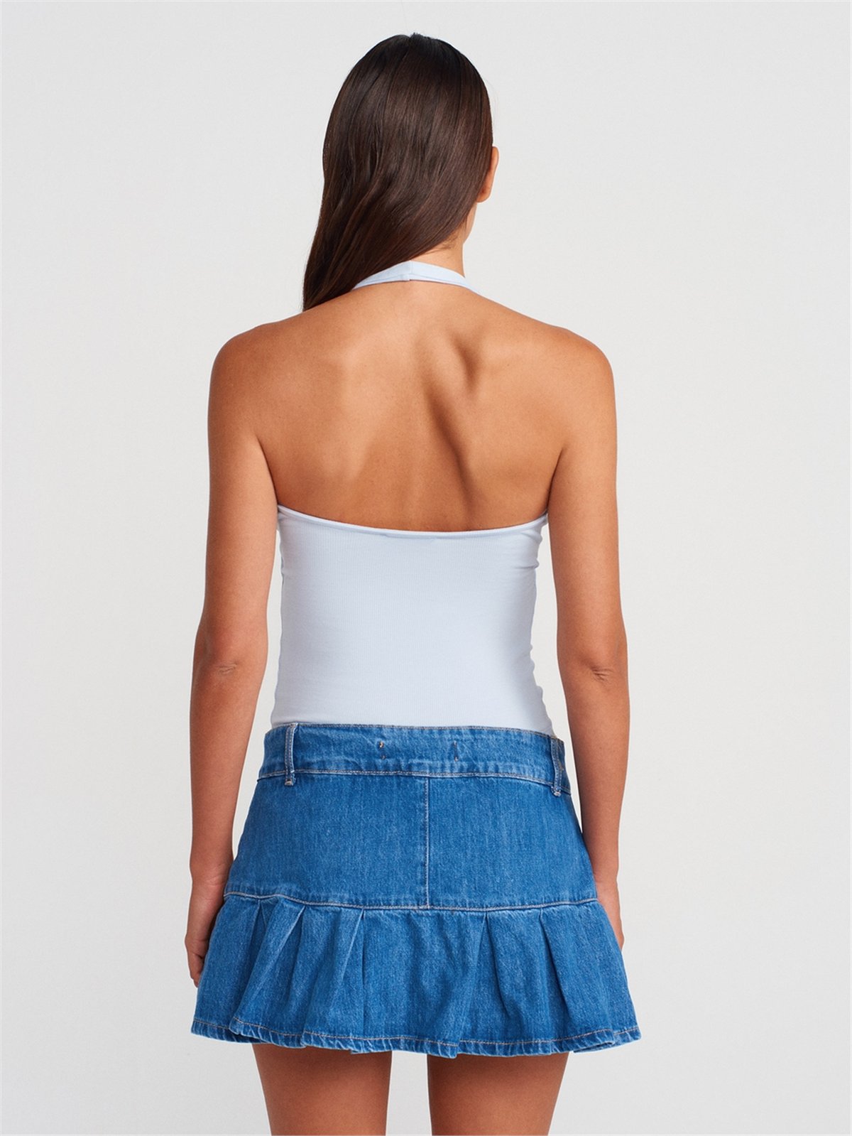 DİLVİN Halter Yaka Top