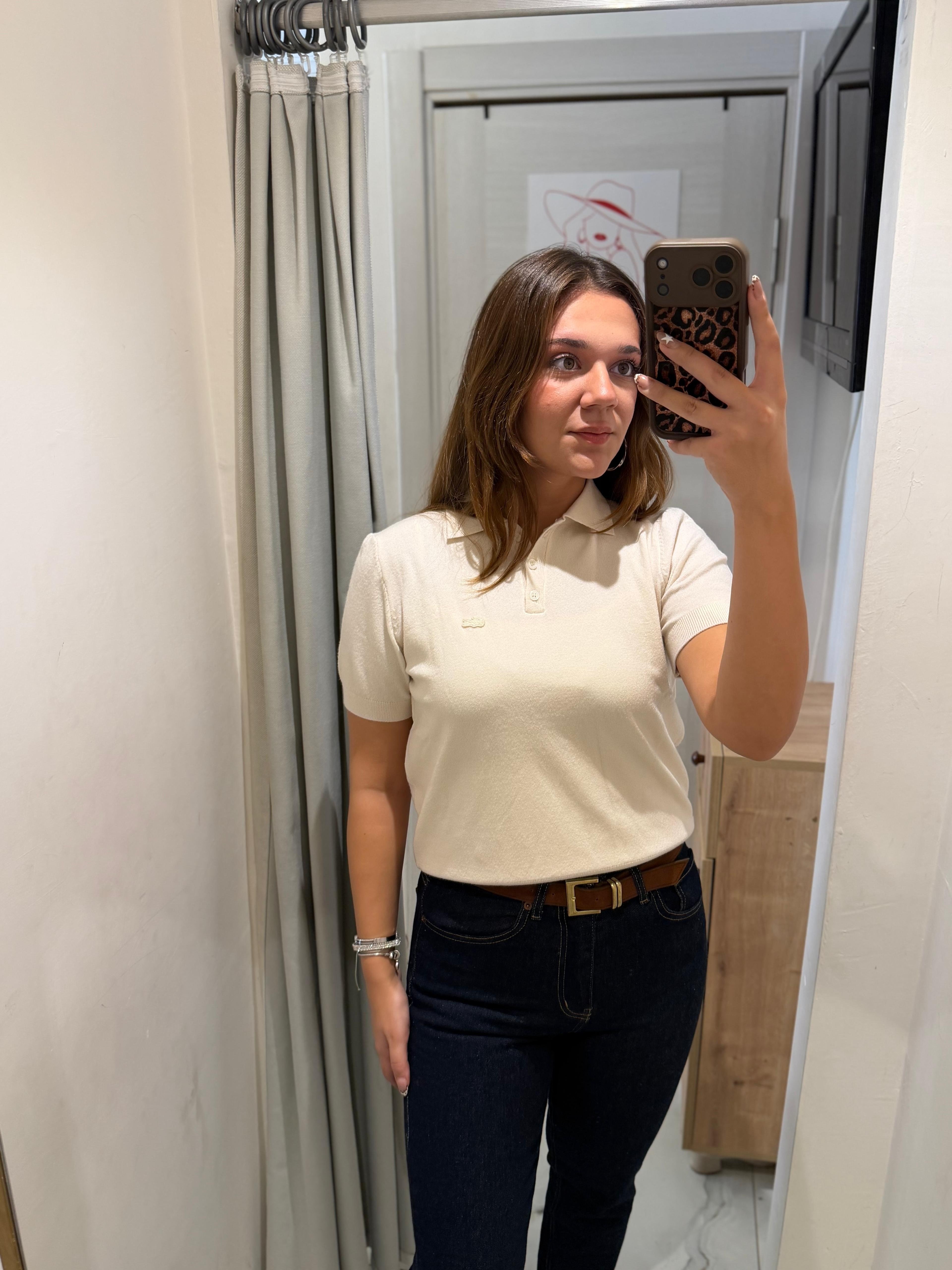 KREM POLO YAKA MARKA TRİKO