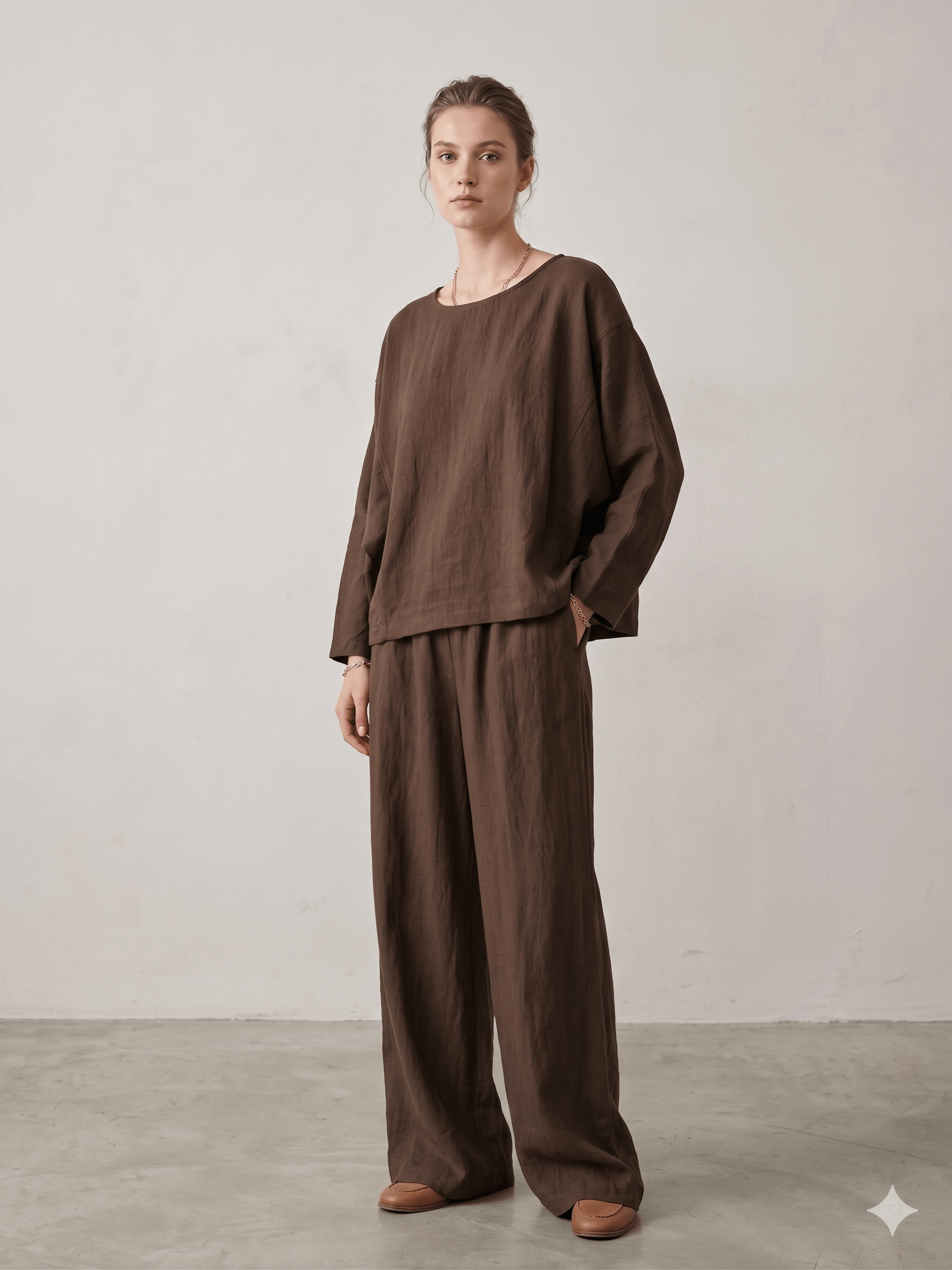 ELG 4758 PANT-4650 BLUZ KRİNKIL TAKIM