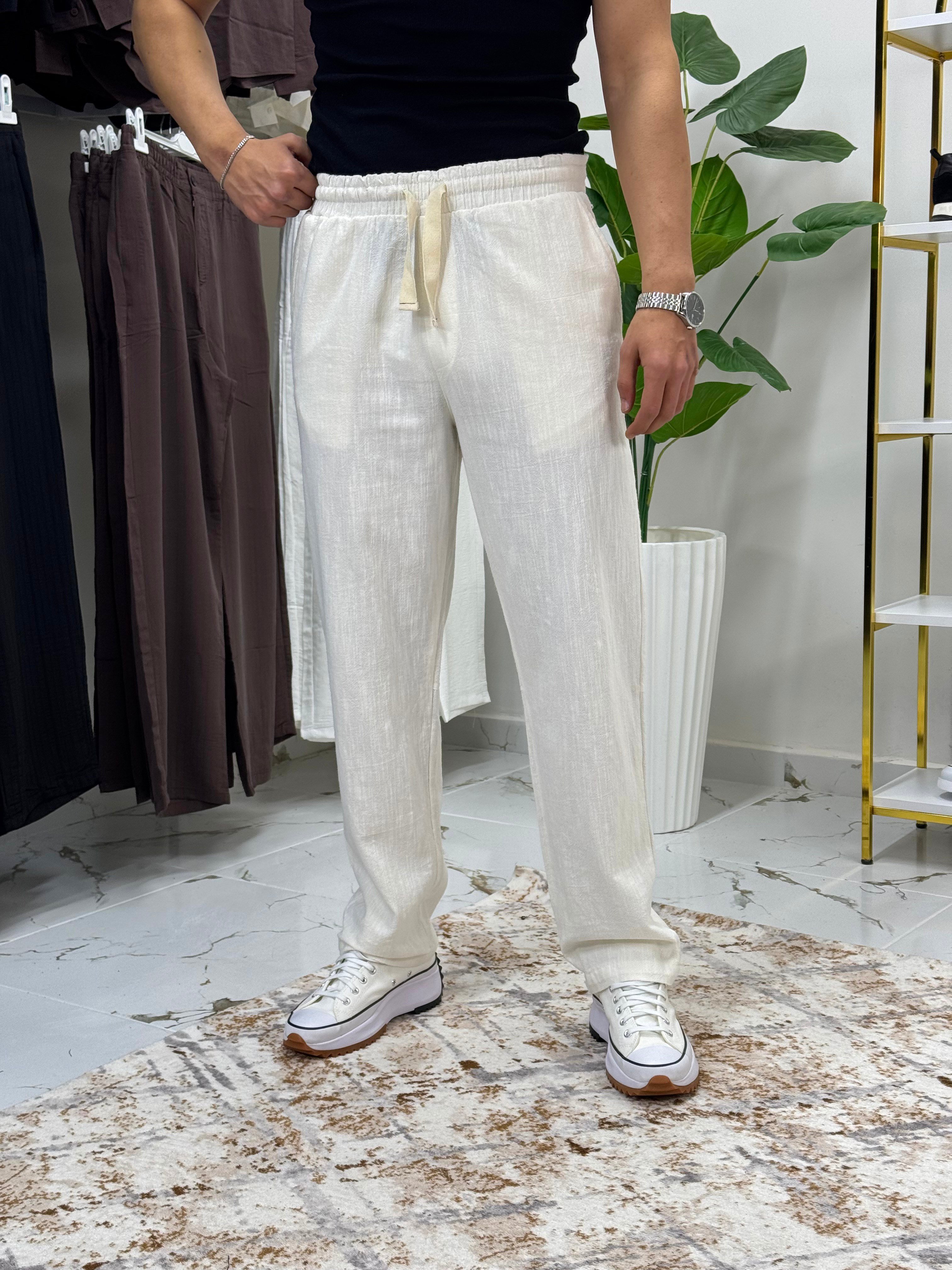 Giesto Beyaz Jogger Keten