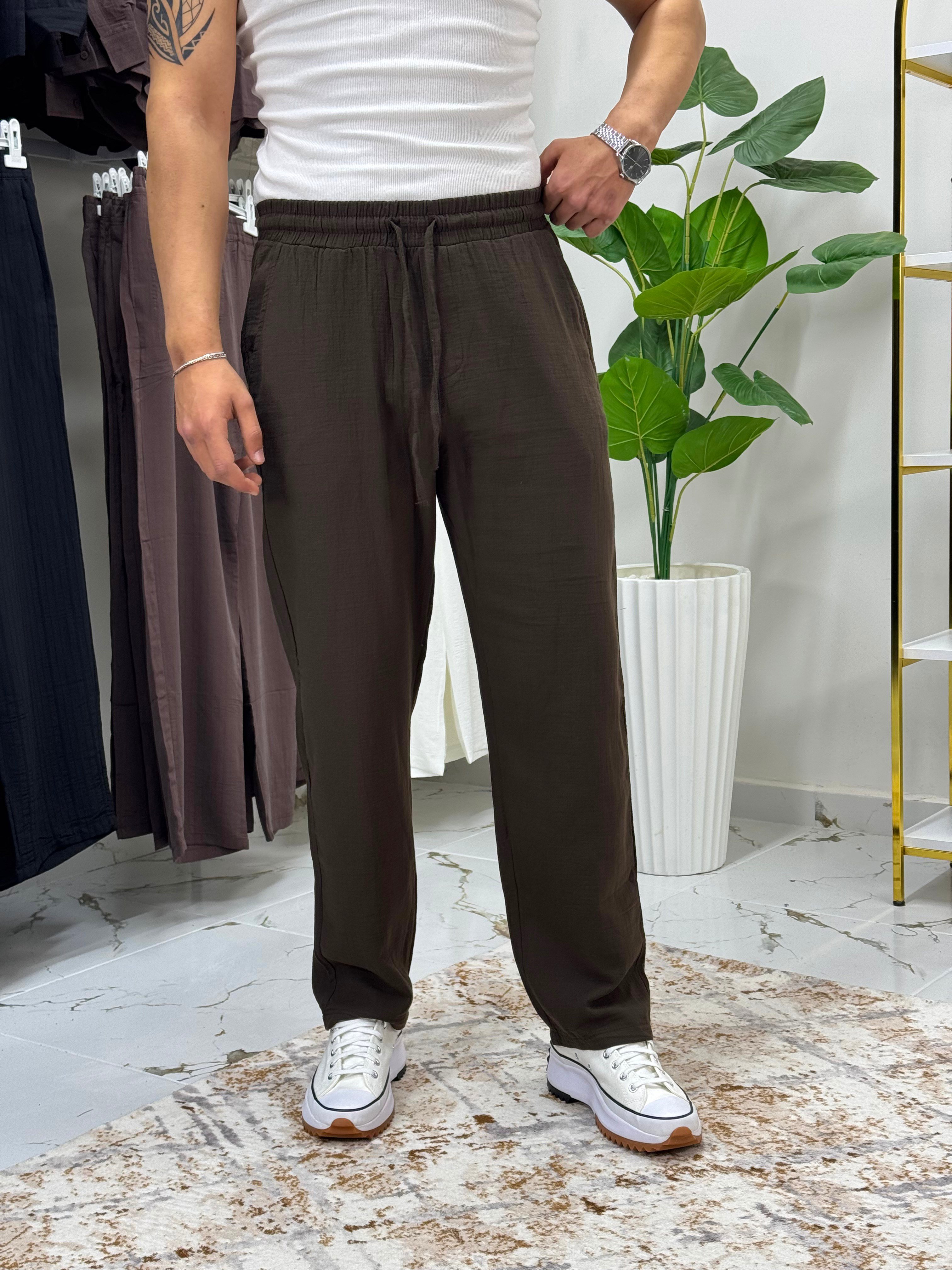 Hawking Kahve Müslin Jogger Keten