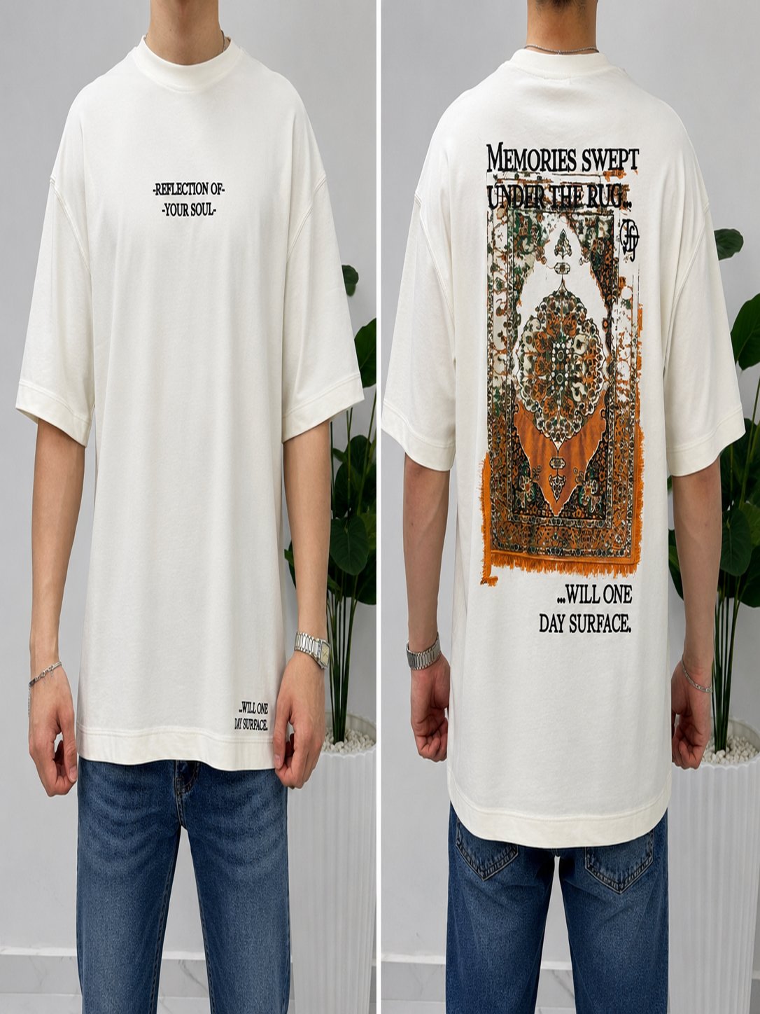 SAW Taş Nakışlı Amerikan Oversize T-Shirt