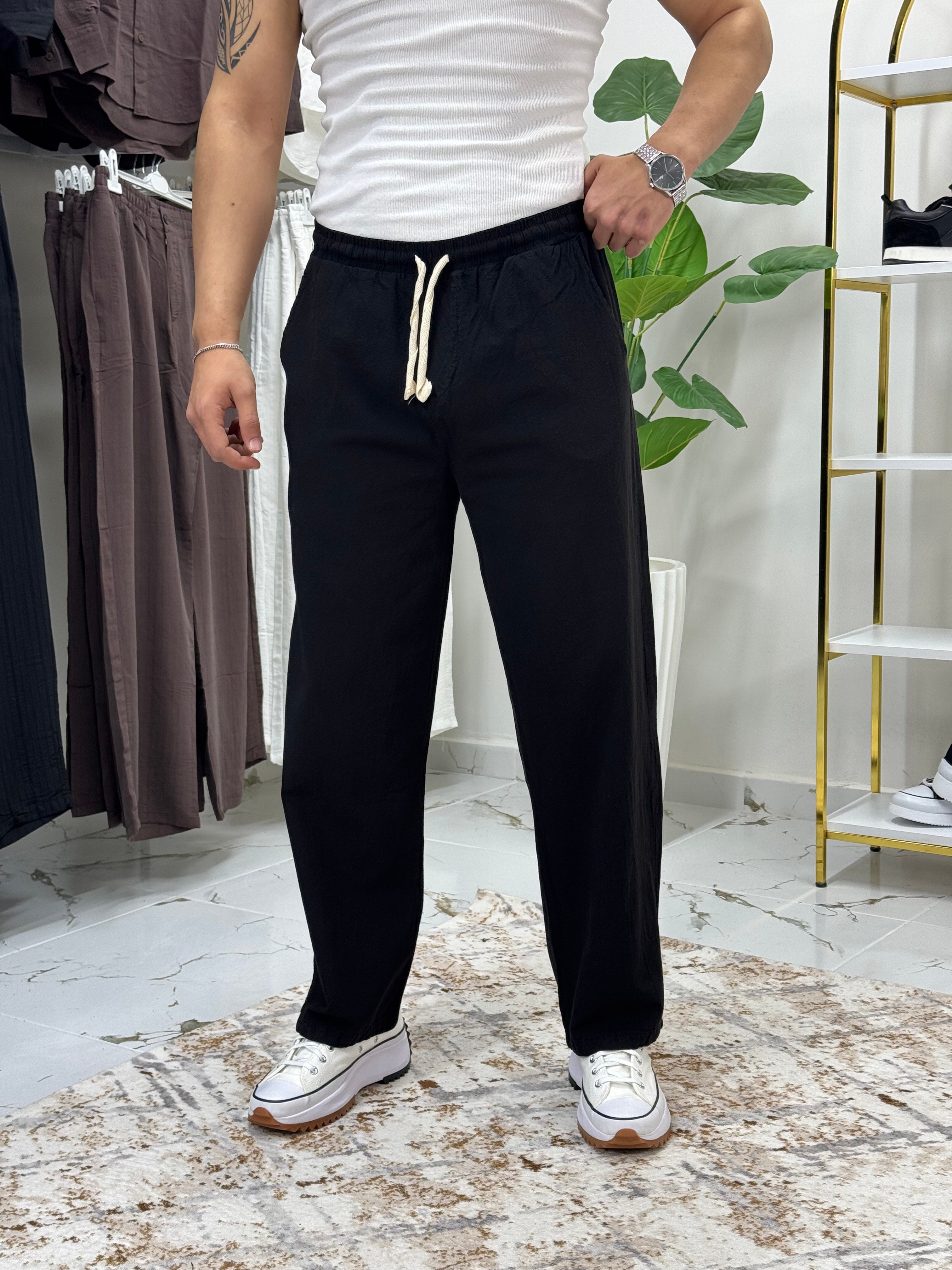 Vamos Siyah Jogger Keten