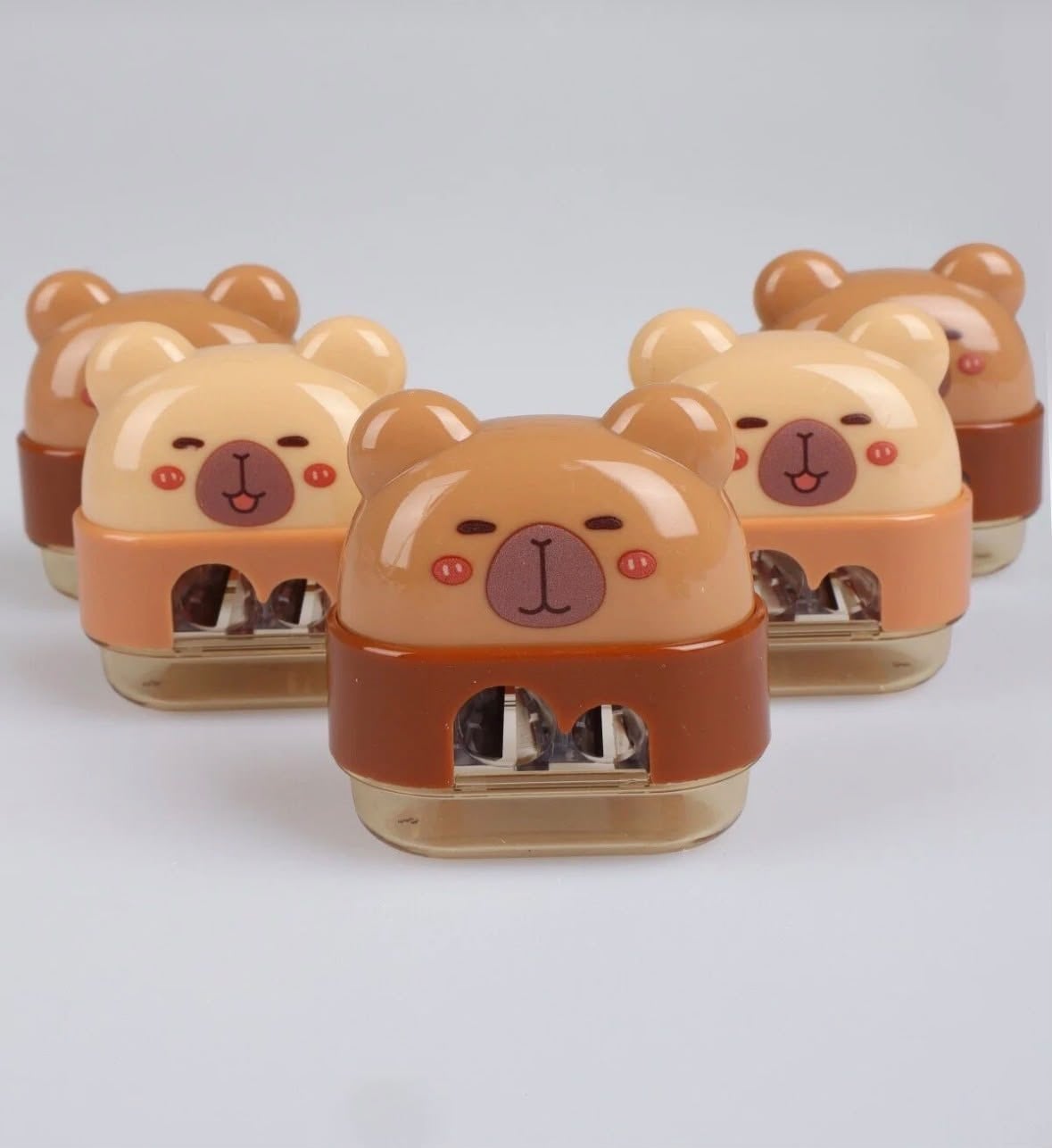 Capybara Figürlü Çift Girişli Hazneli Kalemtıraş