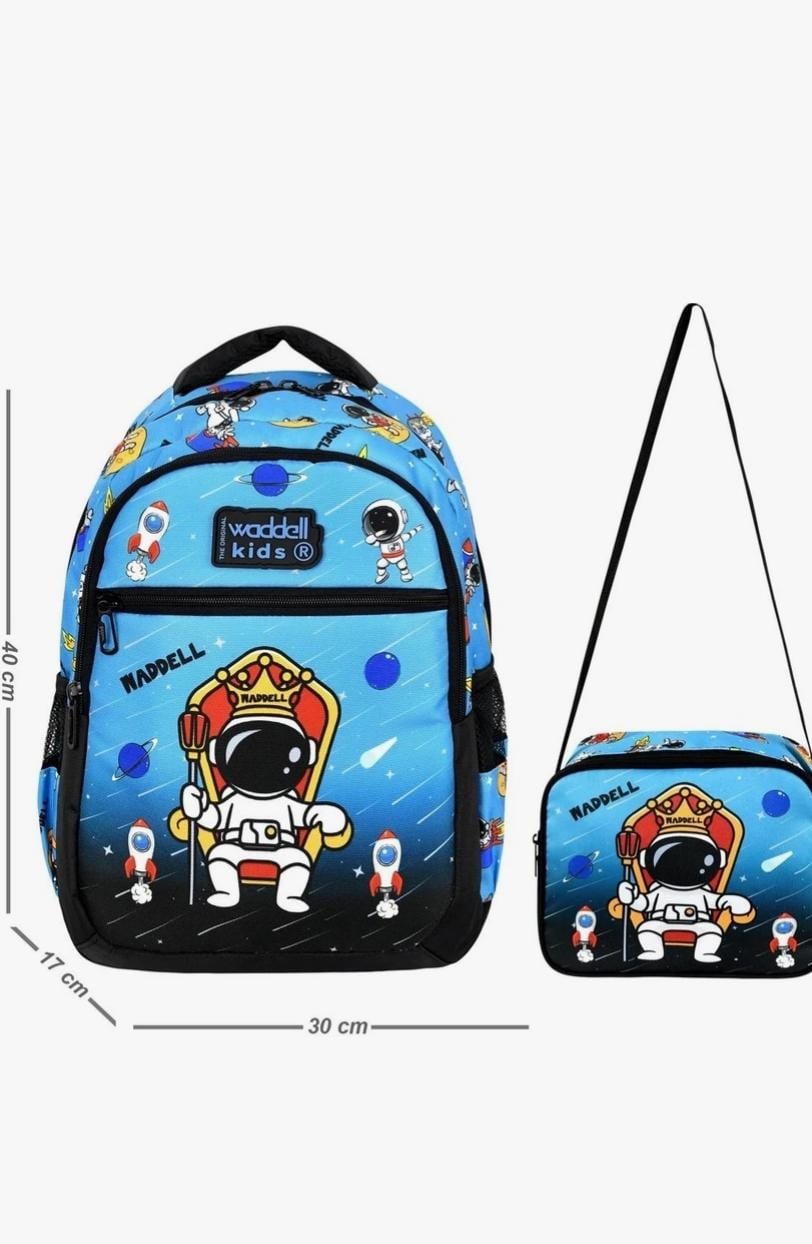 Cg Kids Astronot Ilkokul Çantası Beslenme Çantası Dahil 2 Li Set Erkek - Kız Çocuk Okul Çantası