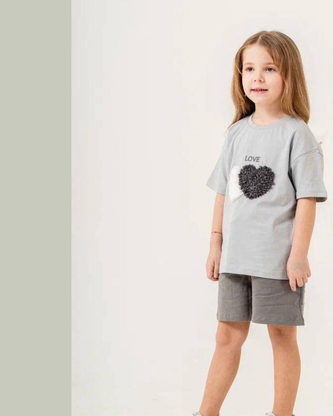 Cg Kids Kalp Tüllü Işleme Detay Şort Alt Üst Takım
