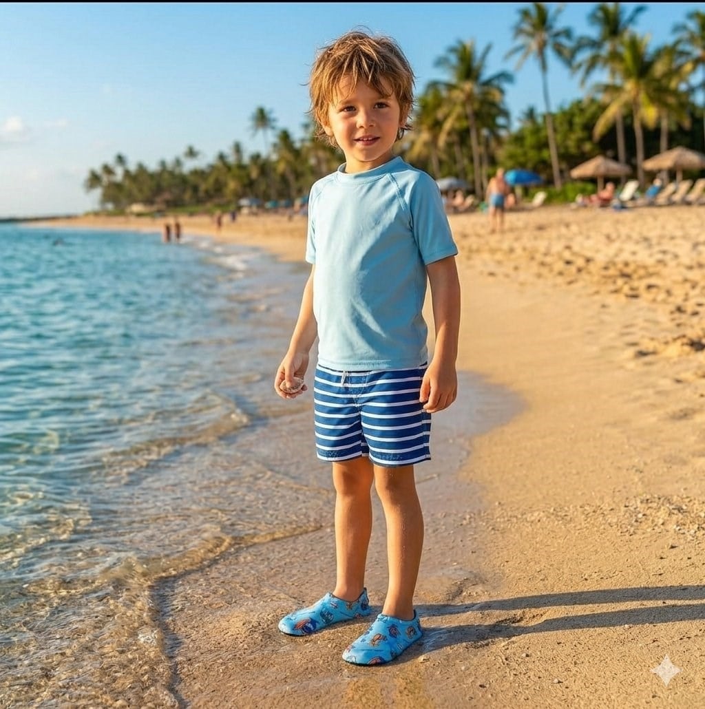 Cg Kids Kaydırmaz Deniz Ayakkabısı - Kaydırmaz Tabanlı Havuz & Plaj Ayakkabısı Erkek Çocuk