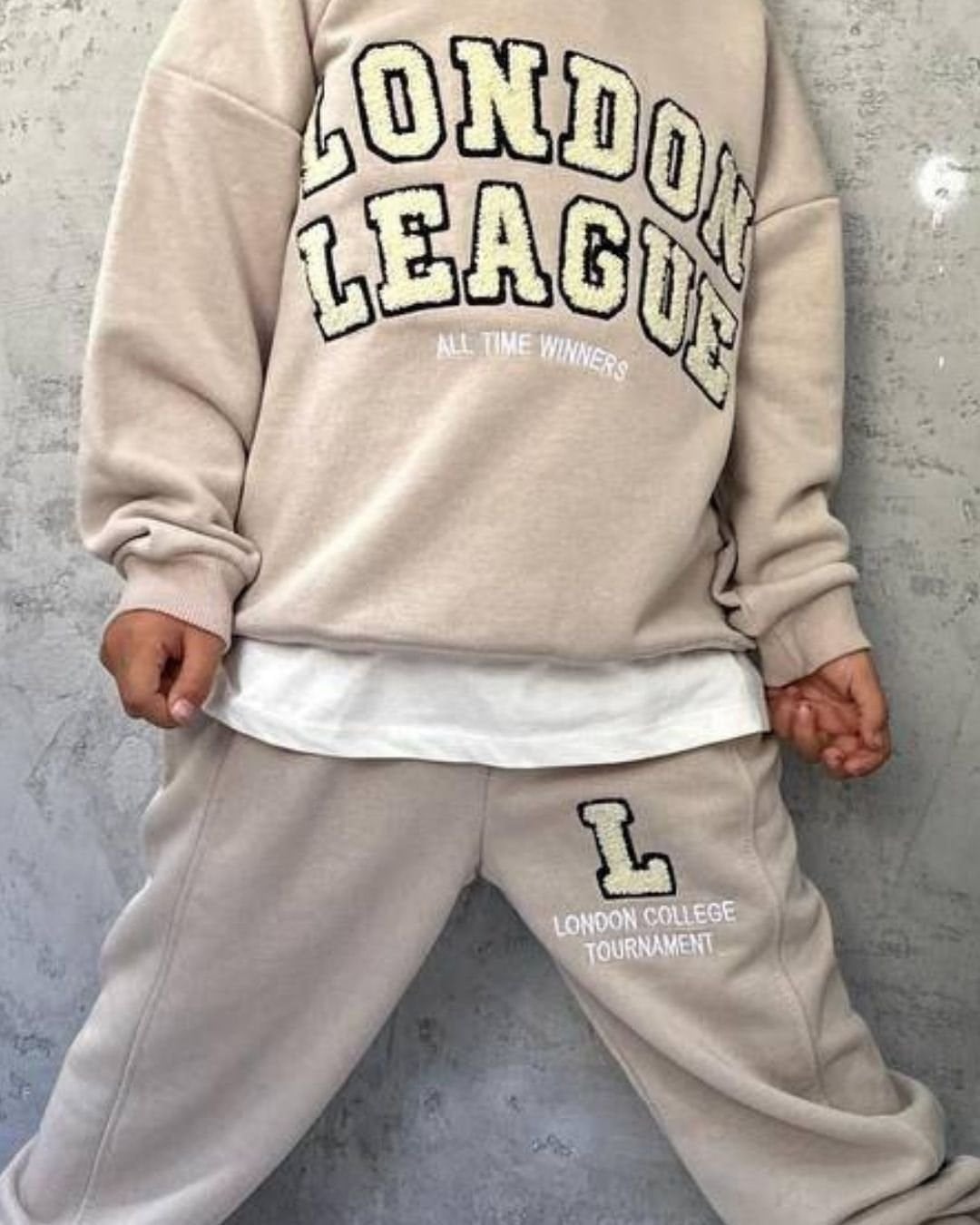 Cg Kids London League Süzüne Nakış işlemeli 3 iplik Alt Üst Takım Süper Kalite Kumaş
