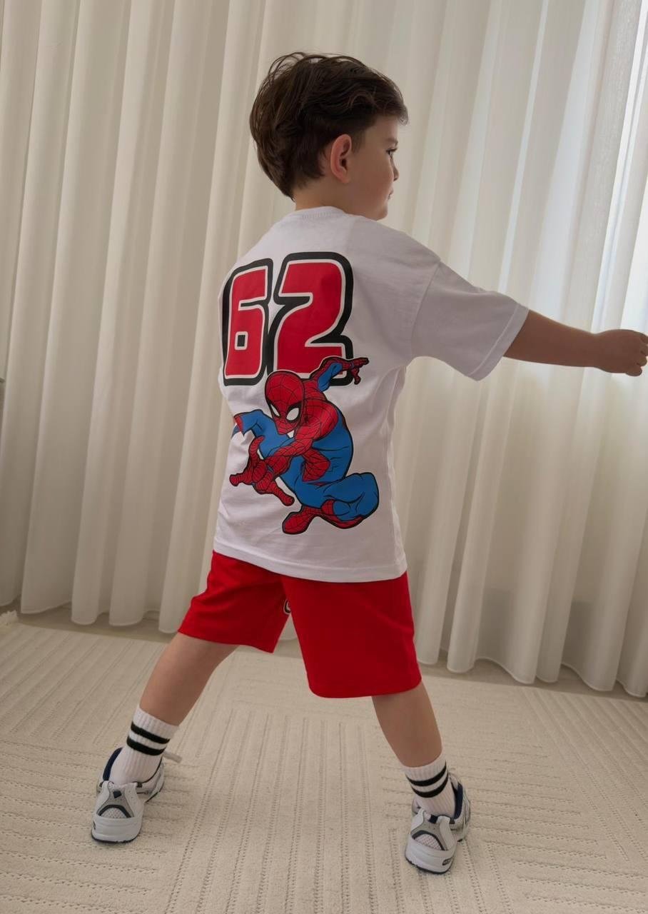 Cg Kids Örümcek Adam Erkek Çocuk Alt Üst Takım Süper Kalite Sırt Baskı Detay 62