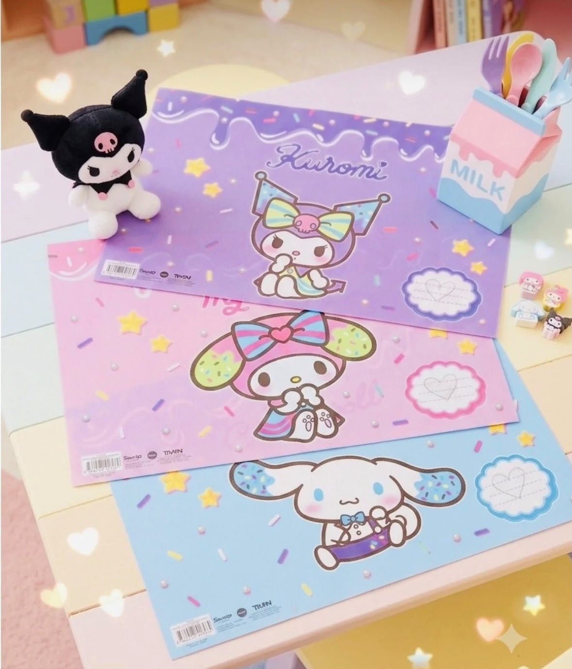 Kuromi My Melody Cinmamorol Yıkanabilen Beslenme Örtüsü İster 1Adet İster 2Adet İster 3Adet Alabilirsiniz