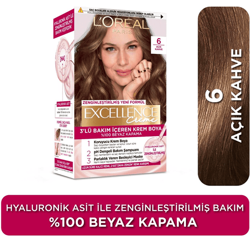 L'Oréal Paris Excellence Creme 6 Açık Kahve Saç Boyası