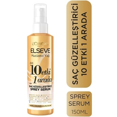 L'Oreal Paris Elseve Mucizevi Yağ 10 Etki 1 Arada Saç Güzelleştirici Sprey Serum 150 ml