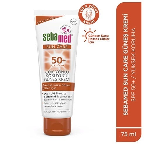 Sebamed Sun Care Suya Dayanıklı SPF 50+ Çok Yönlü Koruyucu Güneş Kremi 75 ml