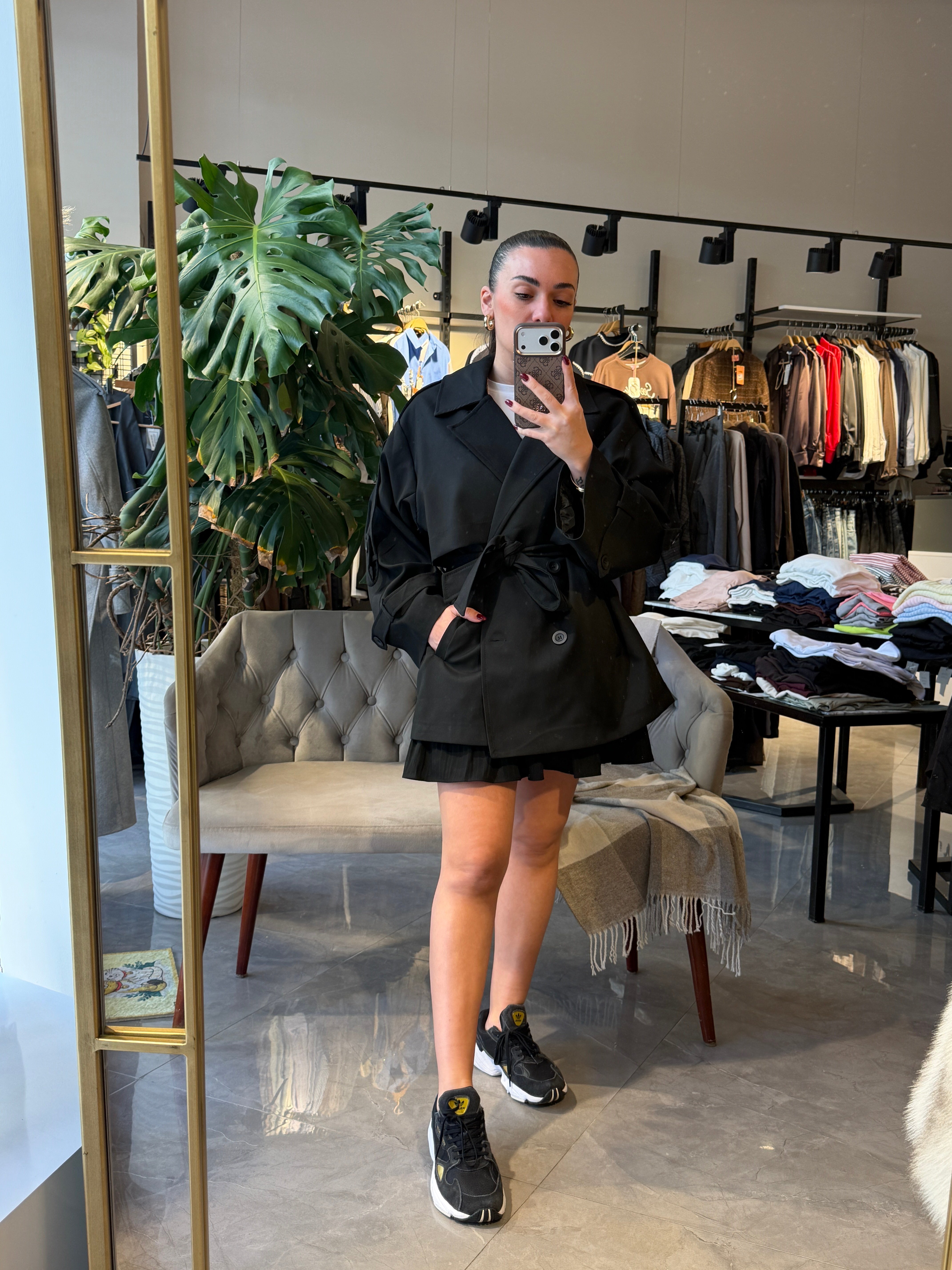 Oversize Yarım Trenç