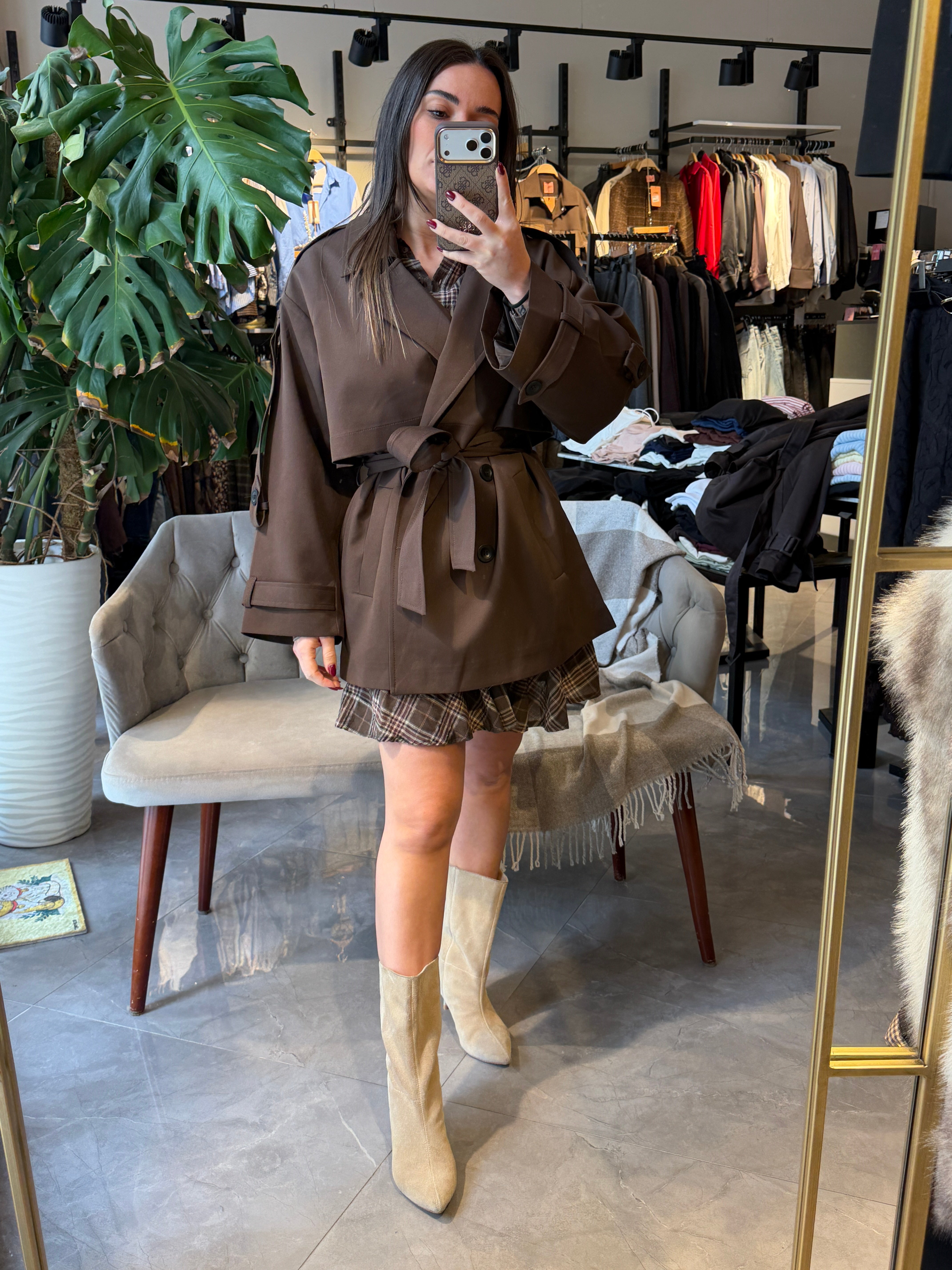 Oversize Yarım Trenç